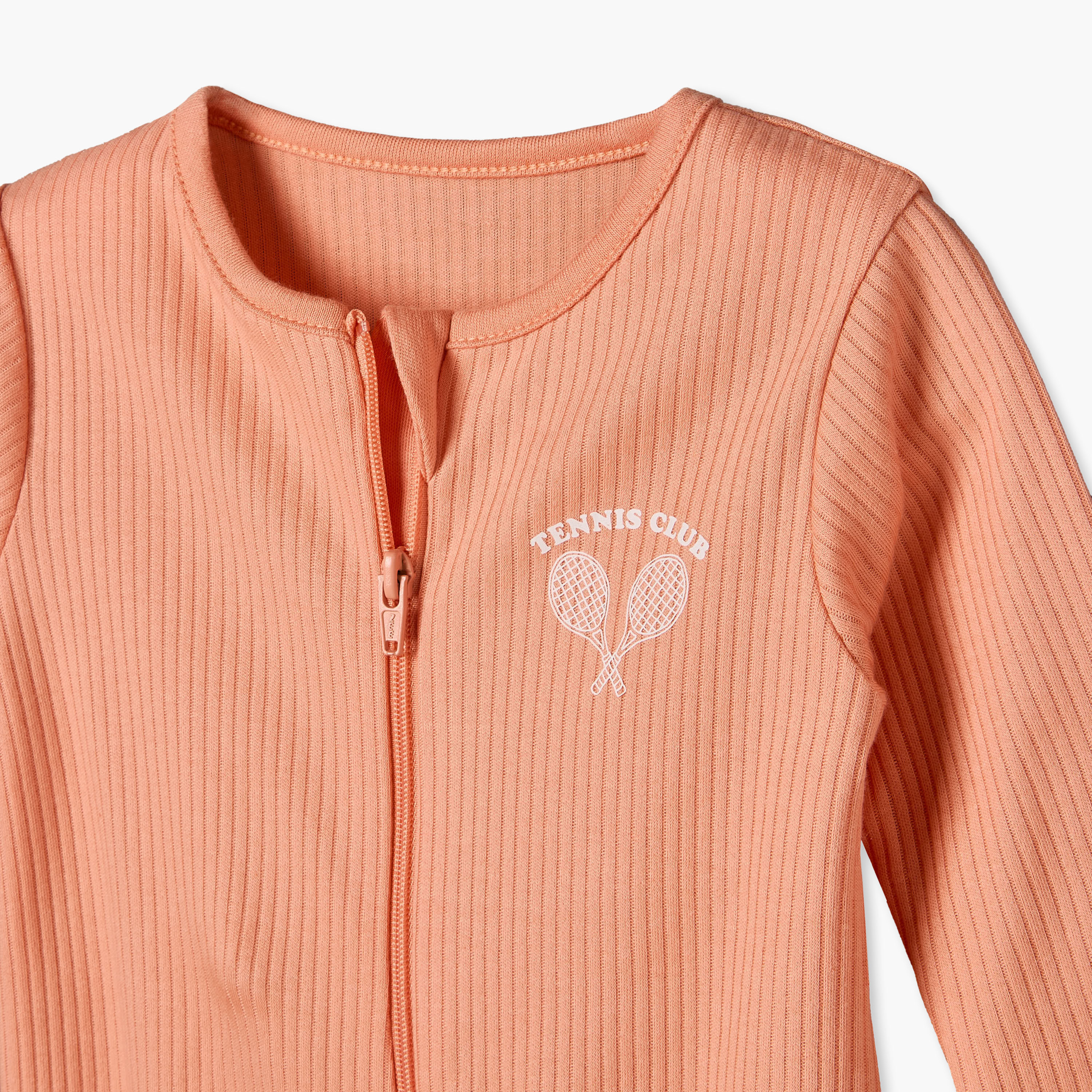 بدلات نوم قطنية بياقة ضيقة وأكمام طويلة بطبعات رياضية من جونيورز - عبوة من 5 قطع-baby-boys-clothing-nightwear-sleepsuits-image-8