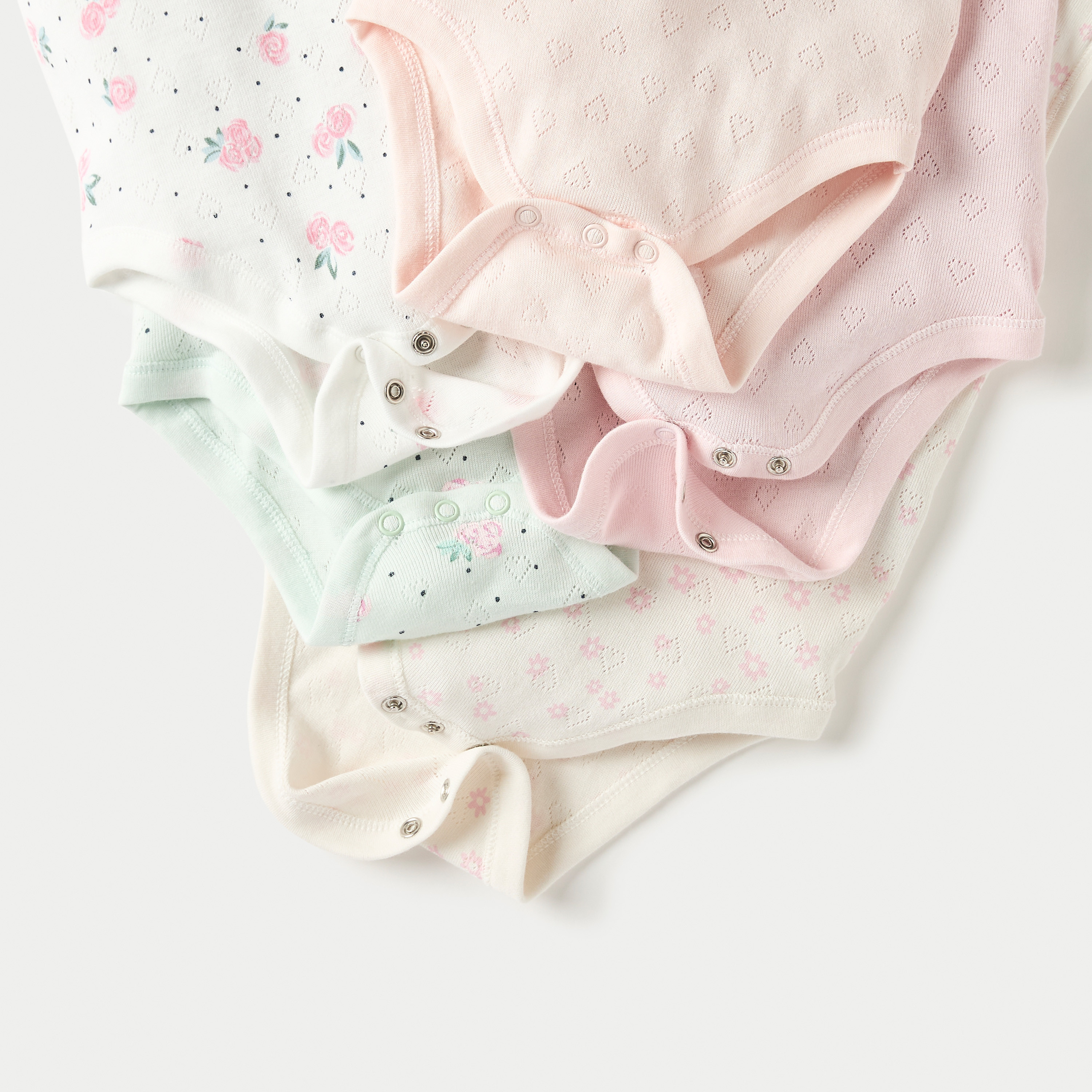 Juniors Floral Print Short Sleeveless Bodysuit - Set of 7-promo_babyshop_Buy2for1025_KWT130126-image-4