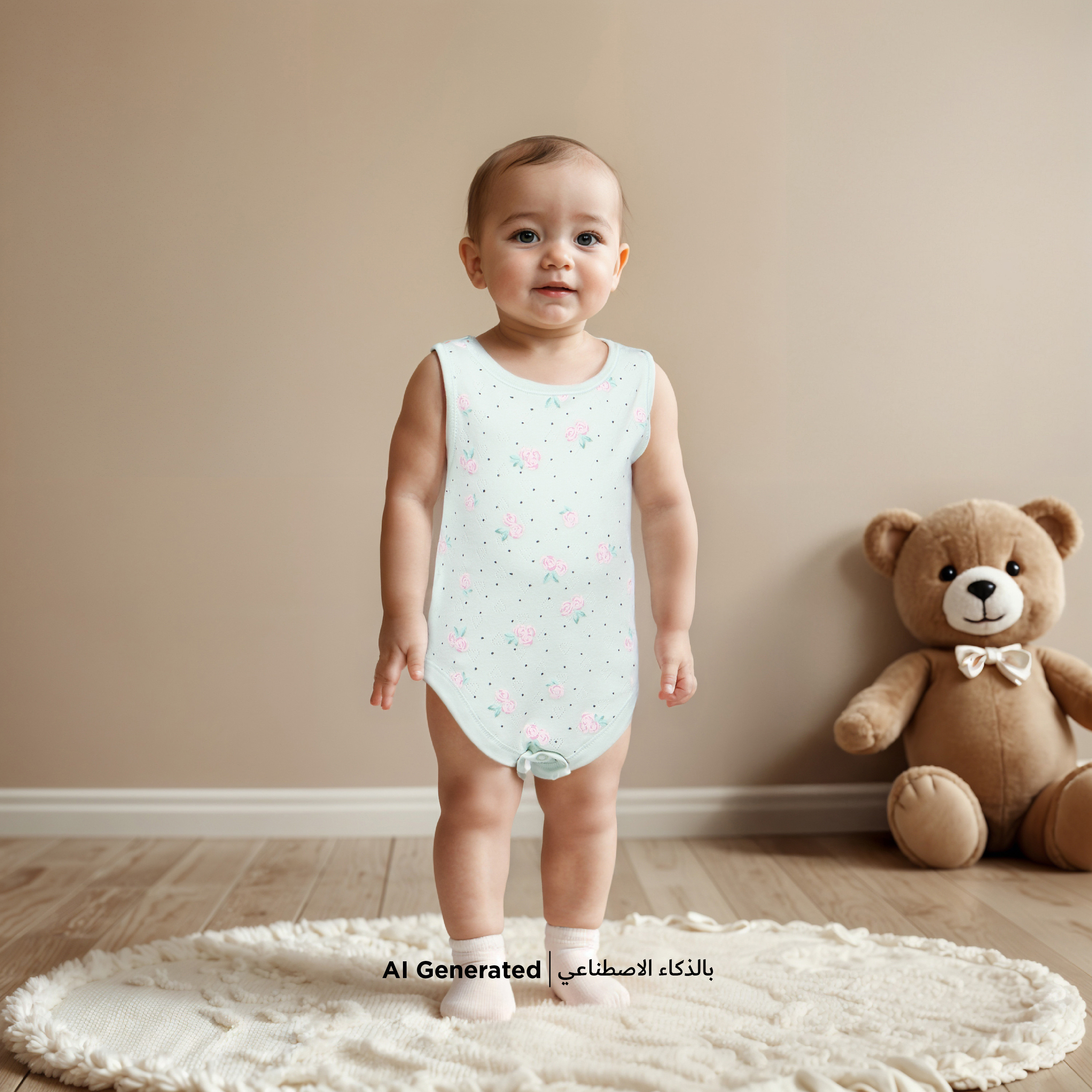 Juniors Floral Print Short Sleeveless Bodysuit - Set of 7-promo_babyshop_Buy2for1025_KWT130126-image-6