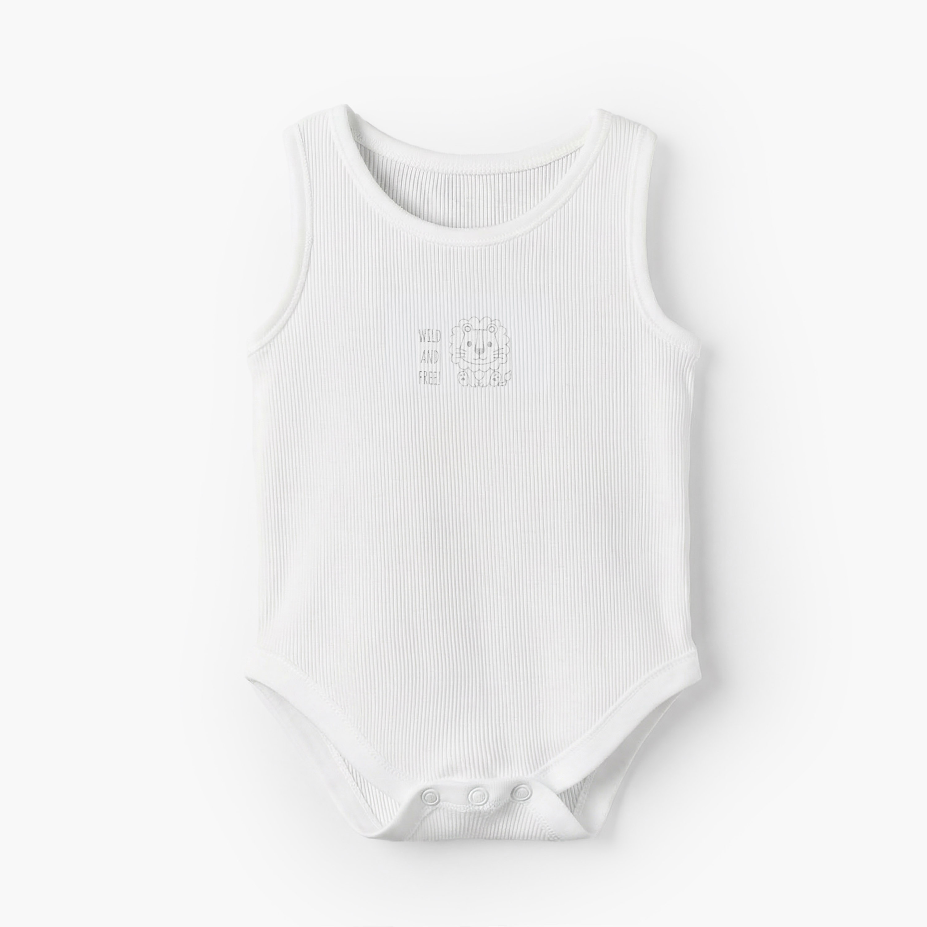 Pack of 7 Juniors Cotton Round Neck Sleeveless Bodysuit with Ribbed Design-baby-boys-clothing-bodysuits-image-6