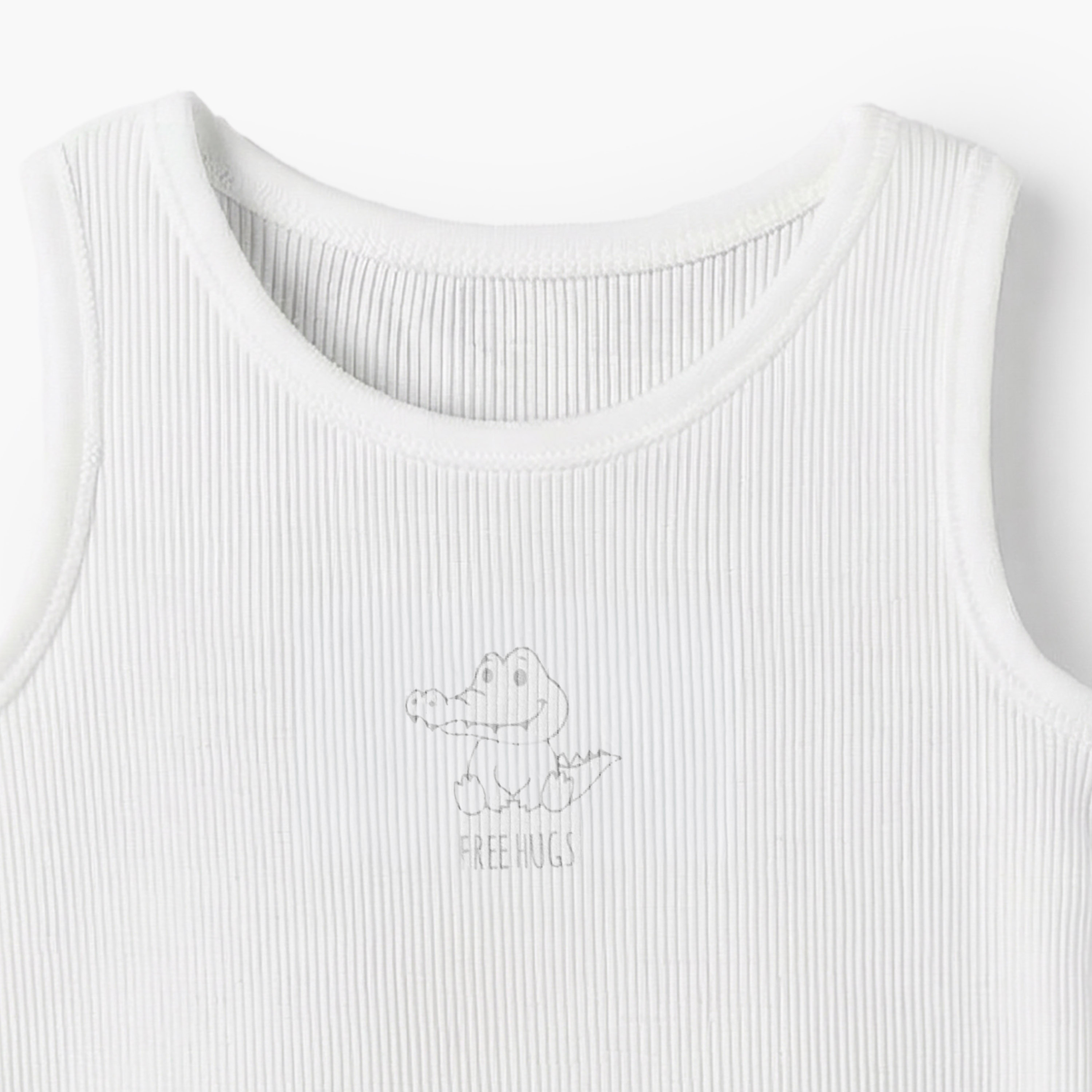 Pack of 7 Juniors Cotton Round Neck Sleeveless Bodysuit with Ribbed Design-baby-boys-clothing-bodysuits-image-10