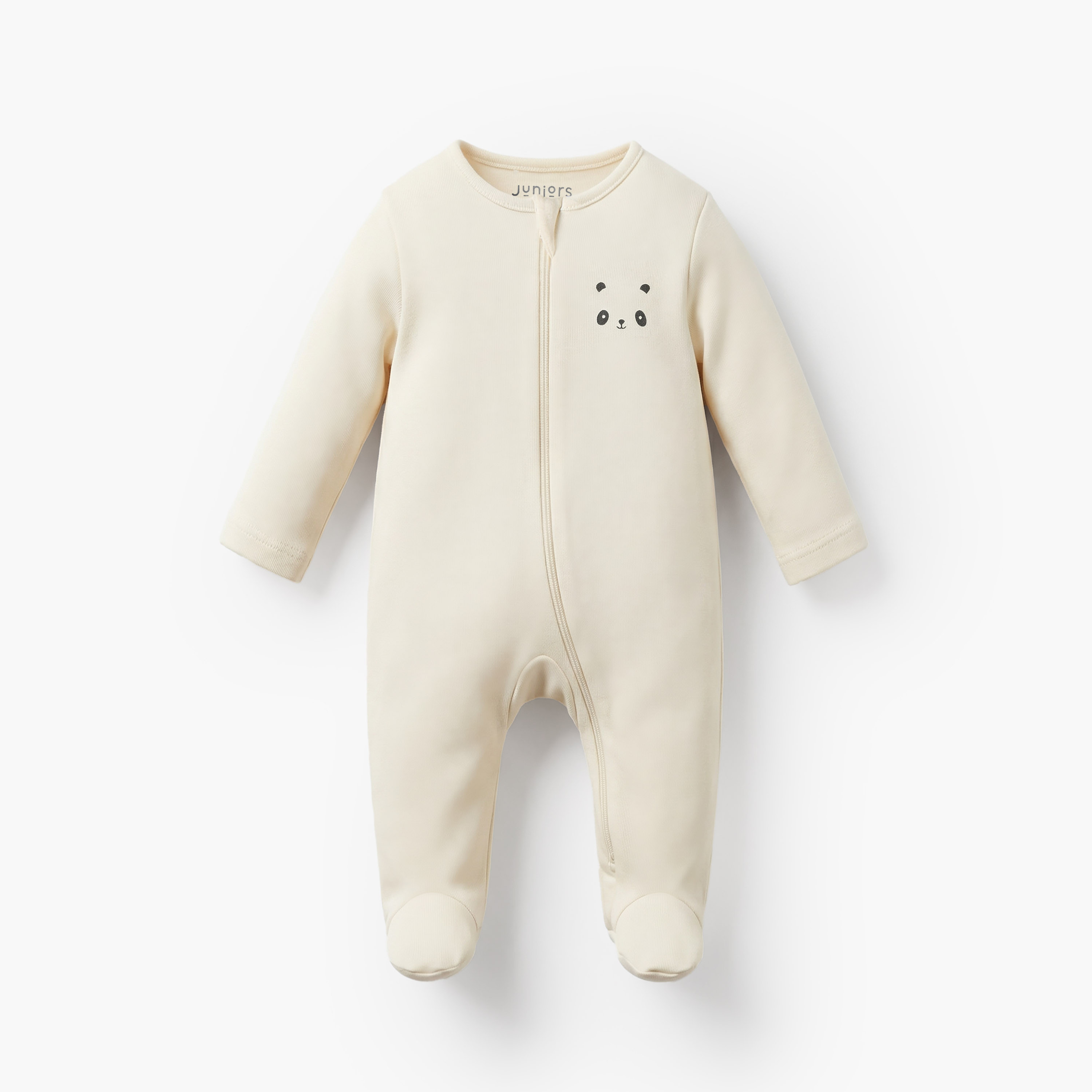 Pack of 7 Juniors Cotton Round Neck Long Sleeves Sleepsuit with Zip Closure-baby-girls-clothing-nightwear-sleepsuits-image-4