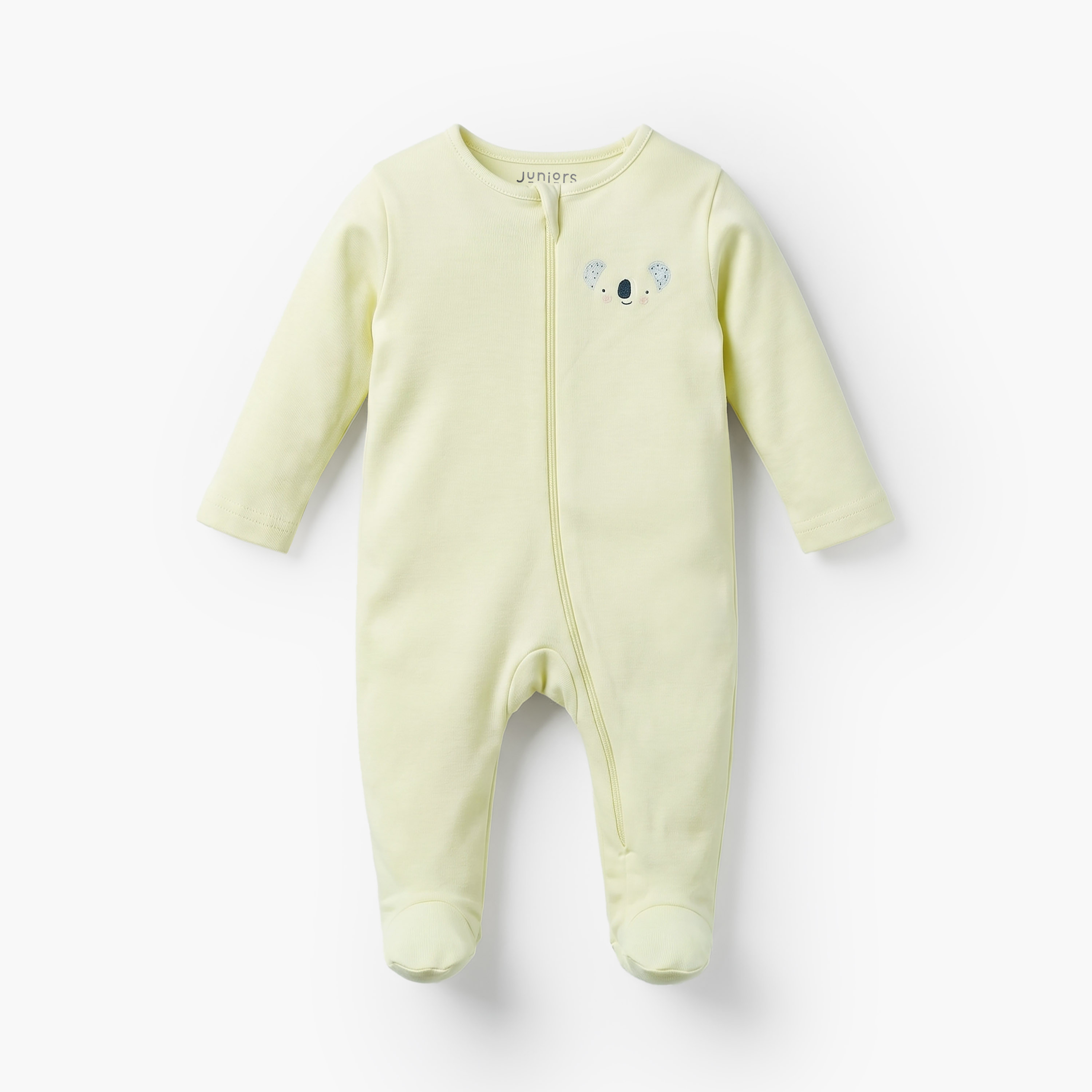 Pack of 7 Juniors Cotton Round Neck Long Sleeves Sleepsuit with Zip Closure-baby-girls-clothing-nightwear-sleepsuits-image-9