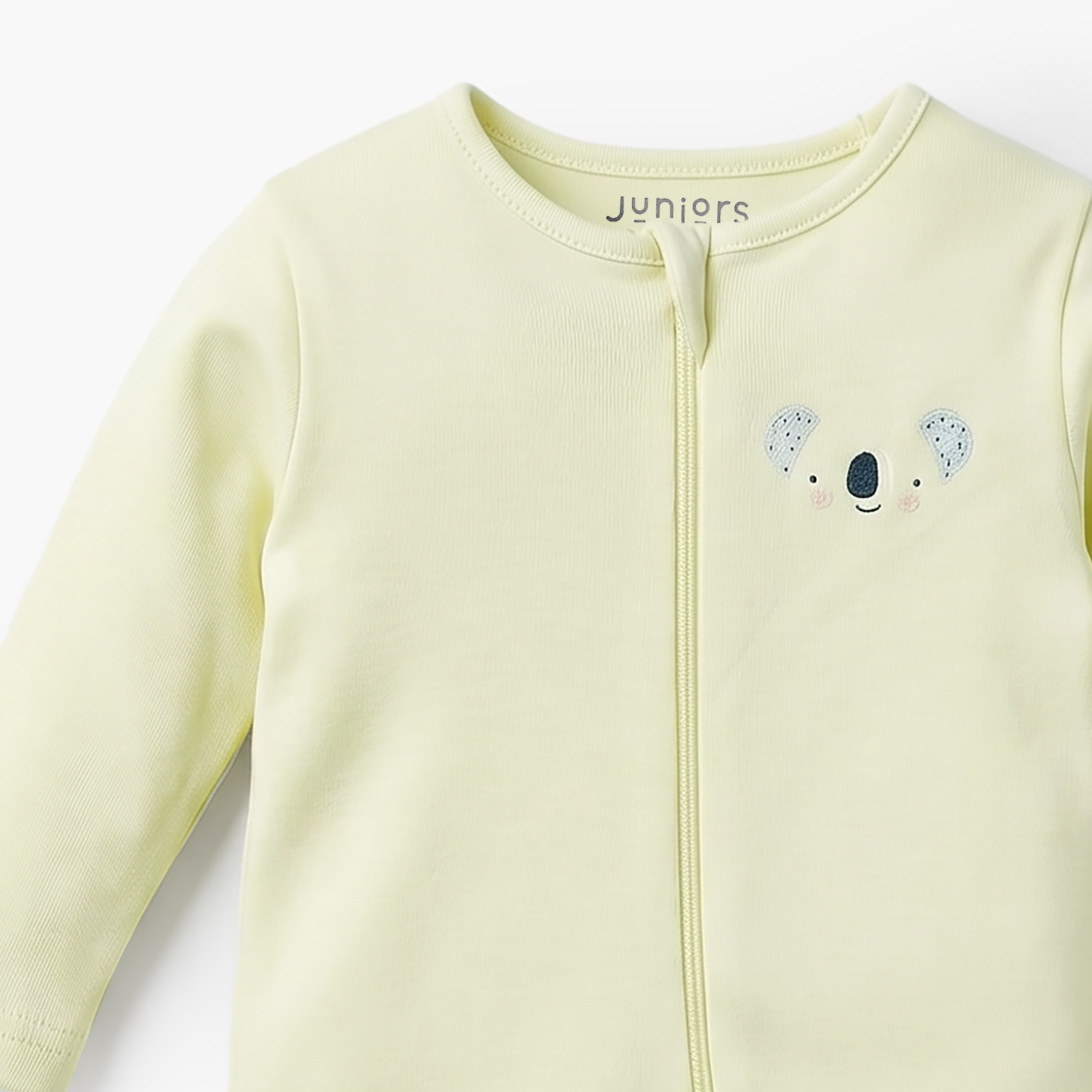 Pack of 7 Juniors Cotton Round Neck Long Sleeves Sleepsuit with Zip Closure-baby-girls-clothing-nightwear-sleepsuits-image-10