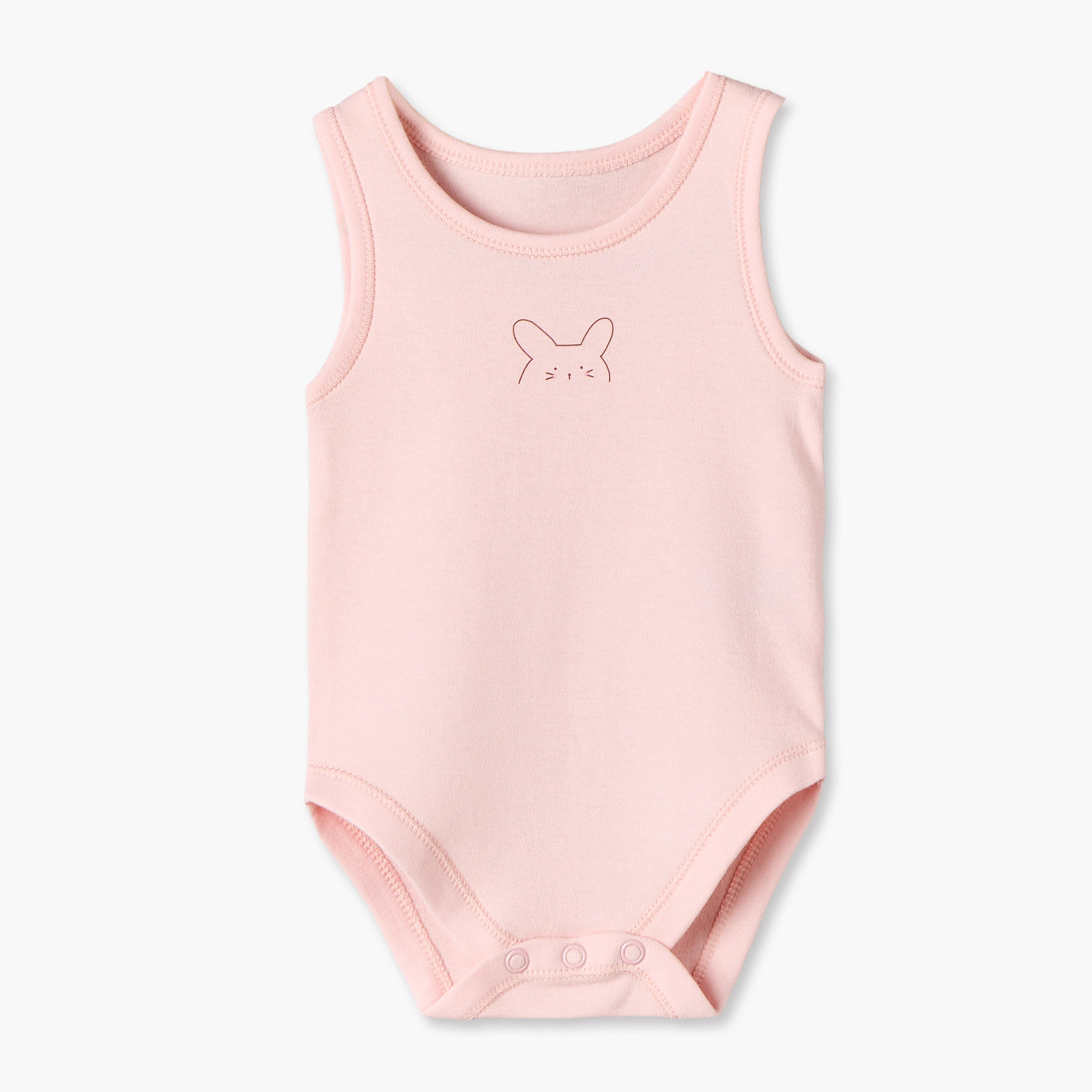 طقم بودي سوت قطن دون أكمام بياقة مستديرة وأزرار إغلاق كباسة 5 قطع من جونيورز-baby-girls-clothing-bodysuits-image-3