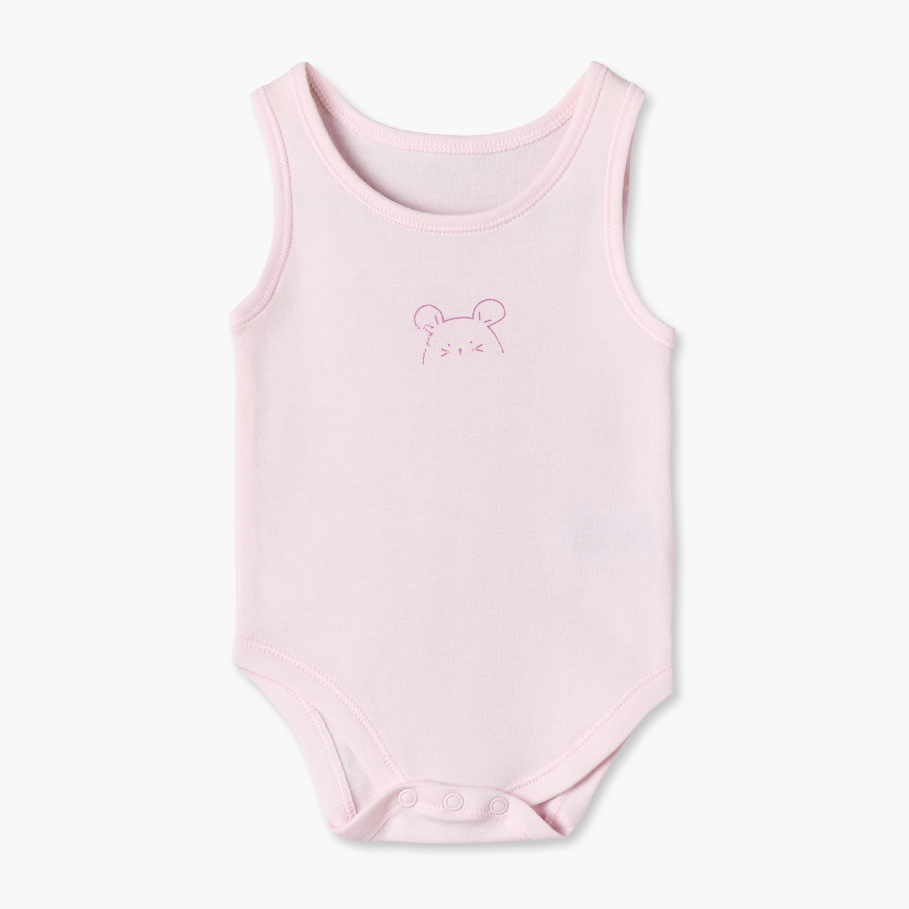 طقم بودي سوت قطن دون أكمام بياقة مستديرة وأزرار إغلاق كباسة 5 قطع من جونيورز-baby-girls-clothing-bodysuits-image-7