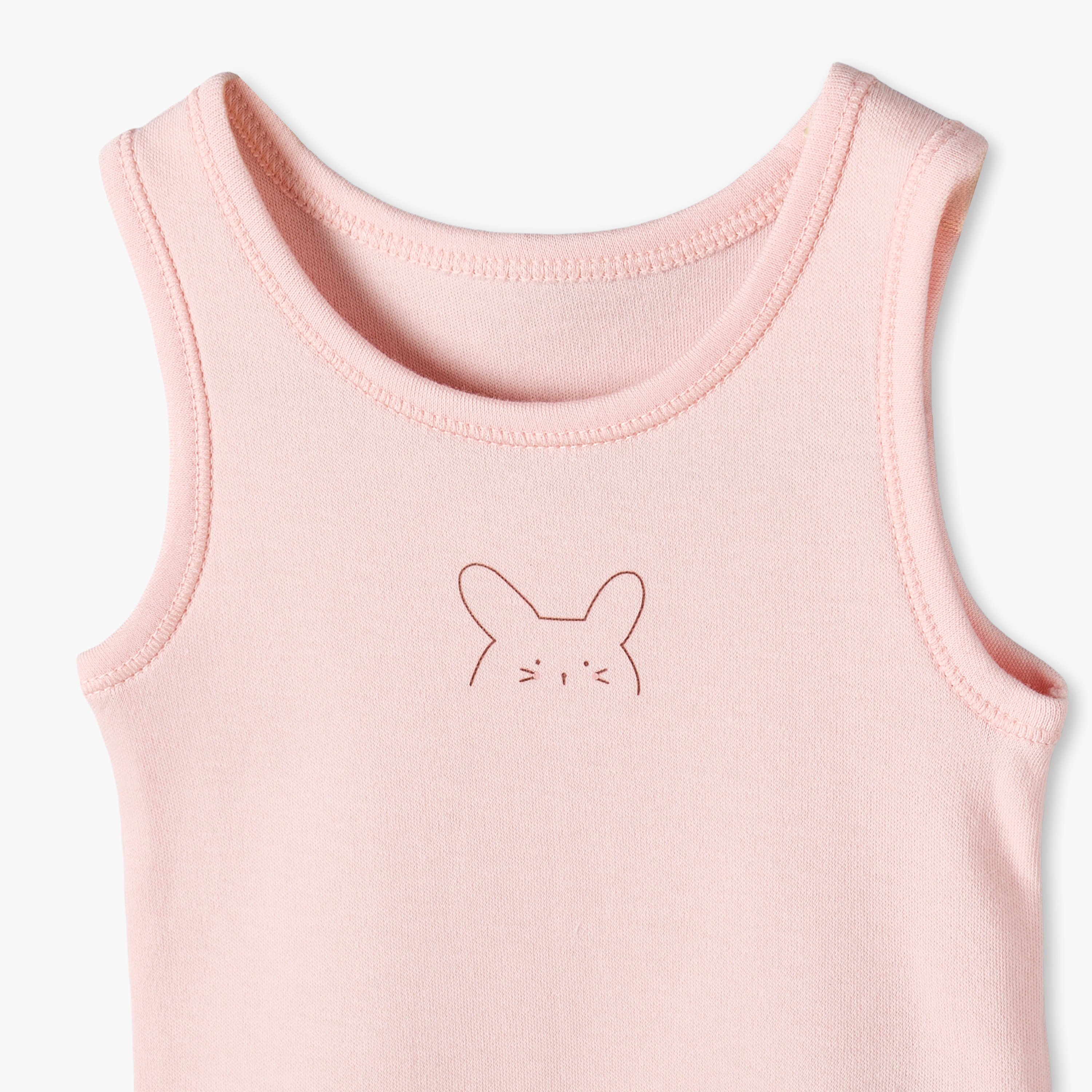 طقم بودي سوت قطن دون أكمام بياقة مستديرة وأزرار إغلاق كباسة 5 قطع من جونيورز-baby-girls-clothing-bodysuits-image-9