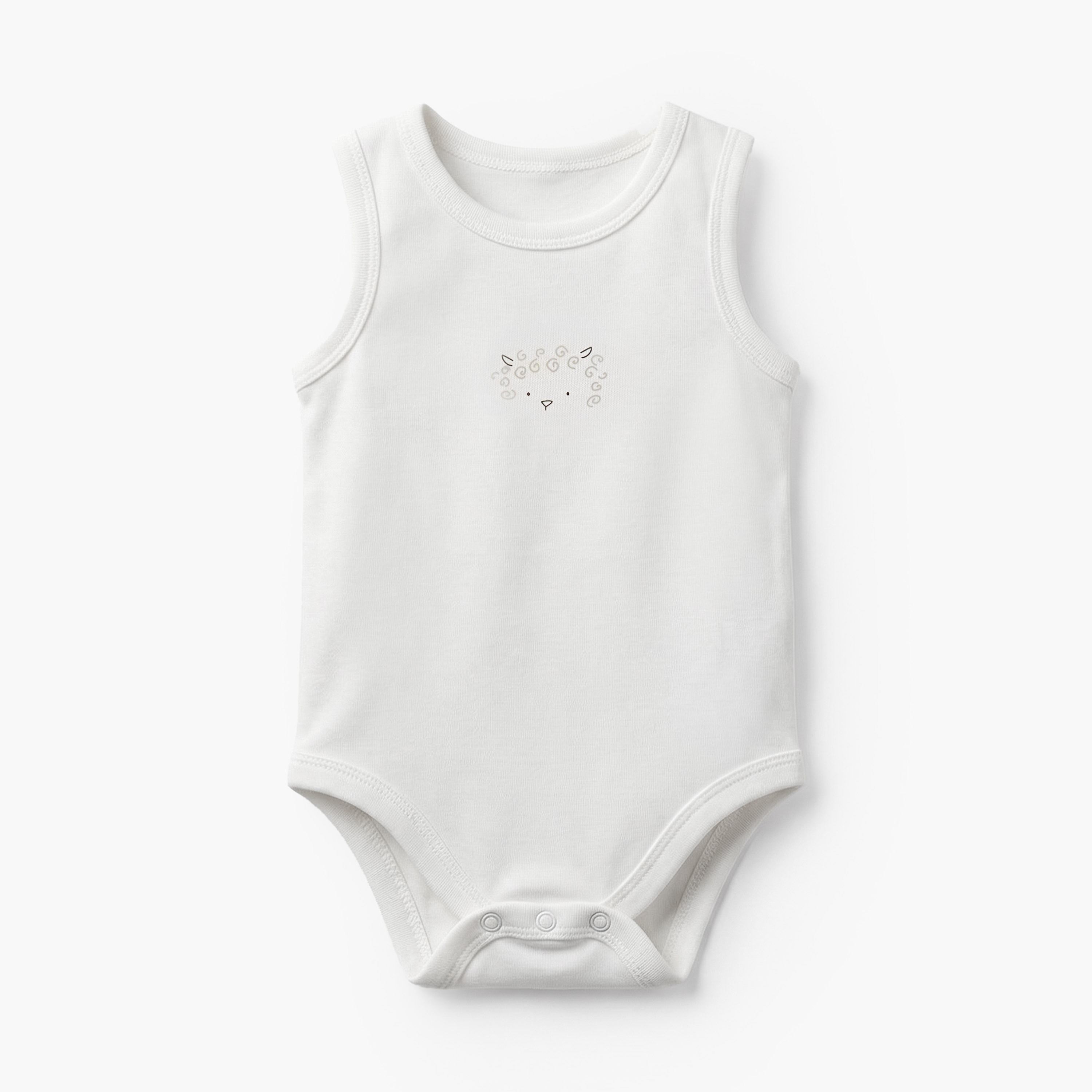 Pack of 7 Juniors Cotton Round Neck Sleeveless Bodysuit with Snap Button Closure-baby-boys-clothing-bodysuits-image-4