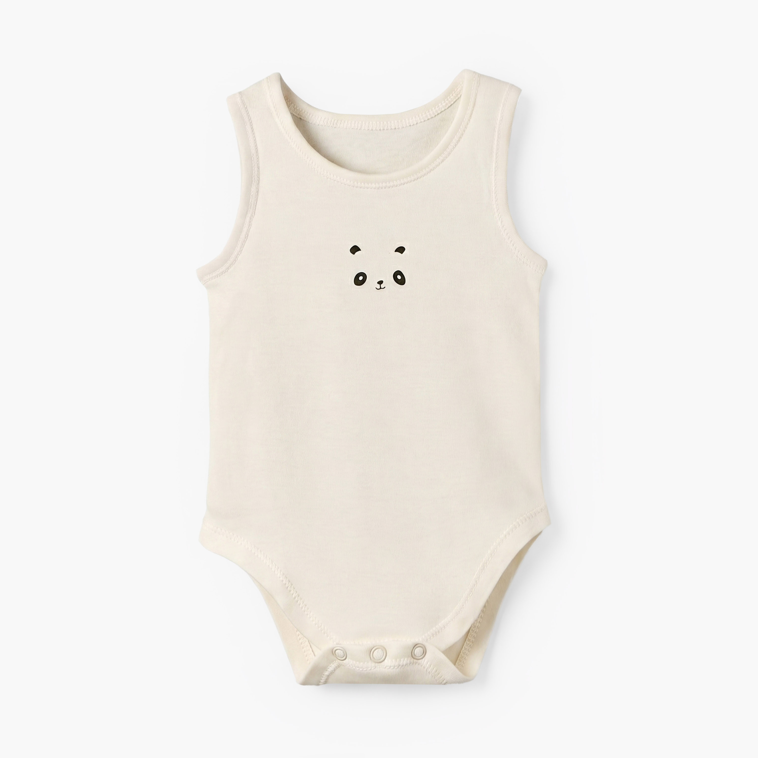 Pack of 7 Juniors Cotton Round Neck Sleeveless Bodysuit with Snap Button Closure-baby-boys-clothing-bodysuits-image-9