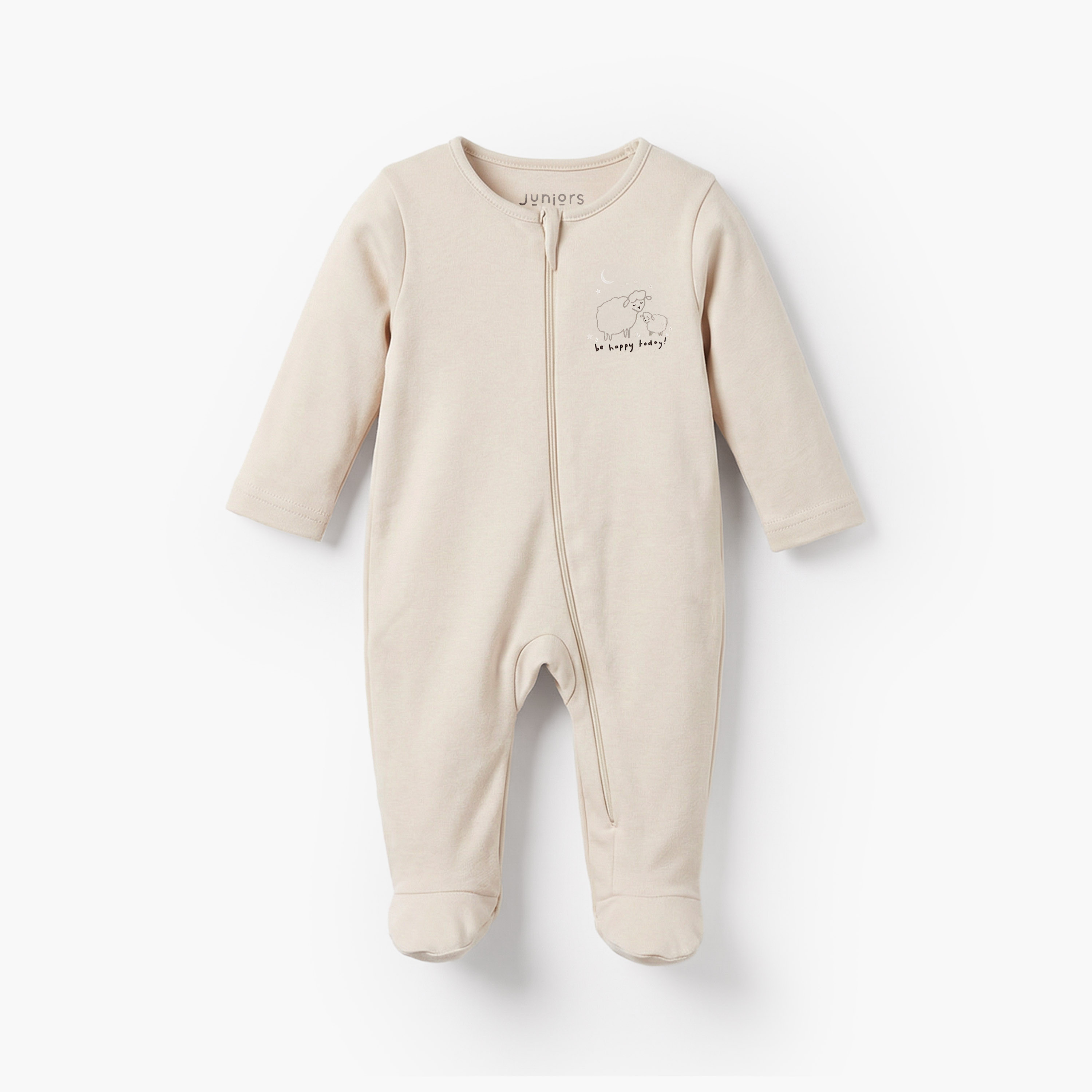 Pack of 7 Juniors Cotton Round Neck Long Sleeves Sleepsuit with Zip Closure-baby-girls-clothing-nightwear-sleepsuits-image-3