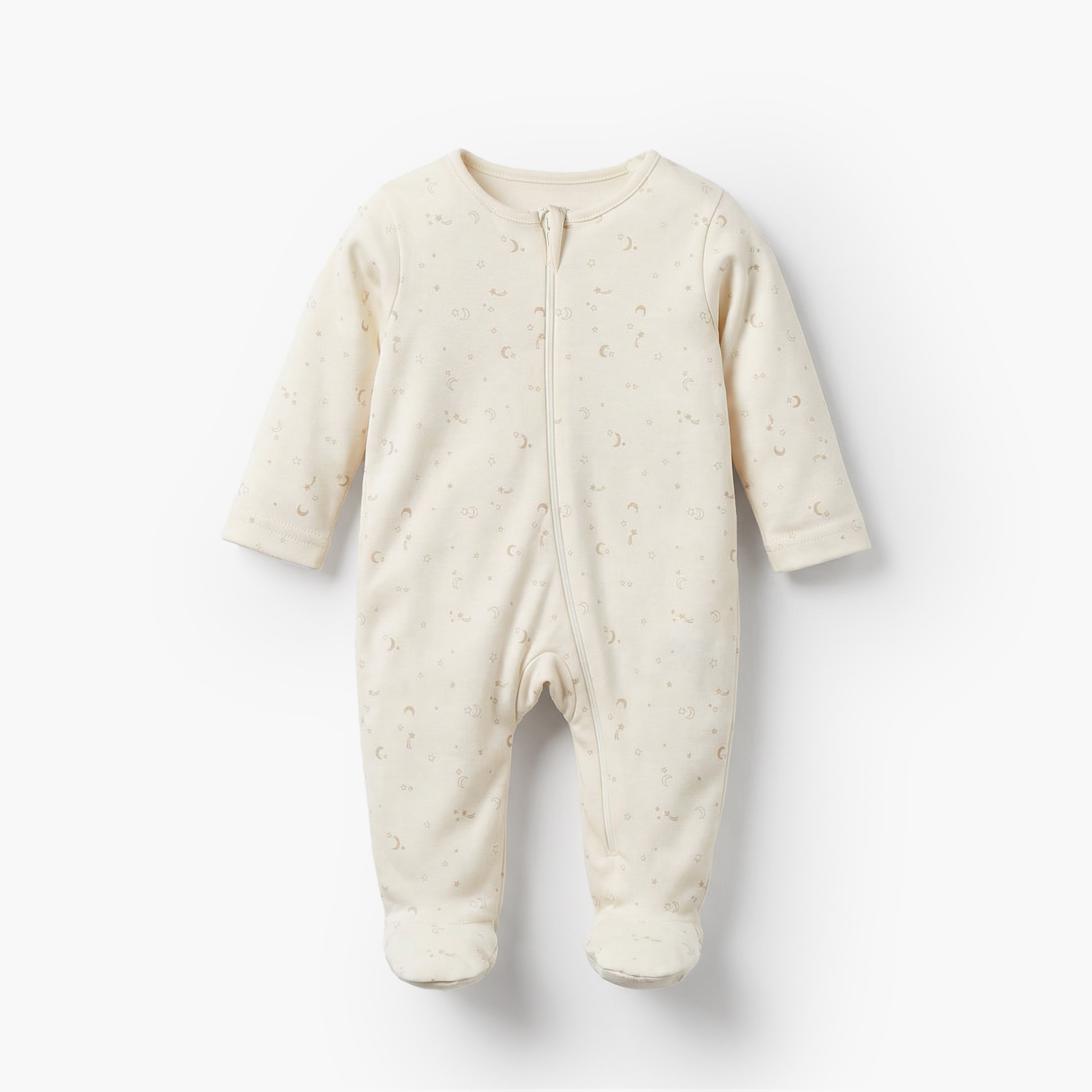 Pack of 7 Juniors Cotton Round Neck Long Sleeves Sleepsuit with Zip Closure-baby-girls-clothing-nightwear-sleepsuits-image-5