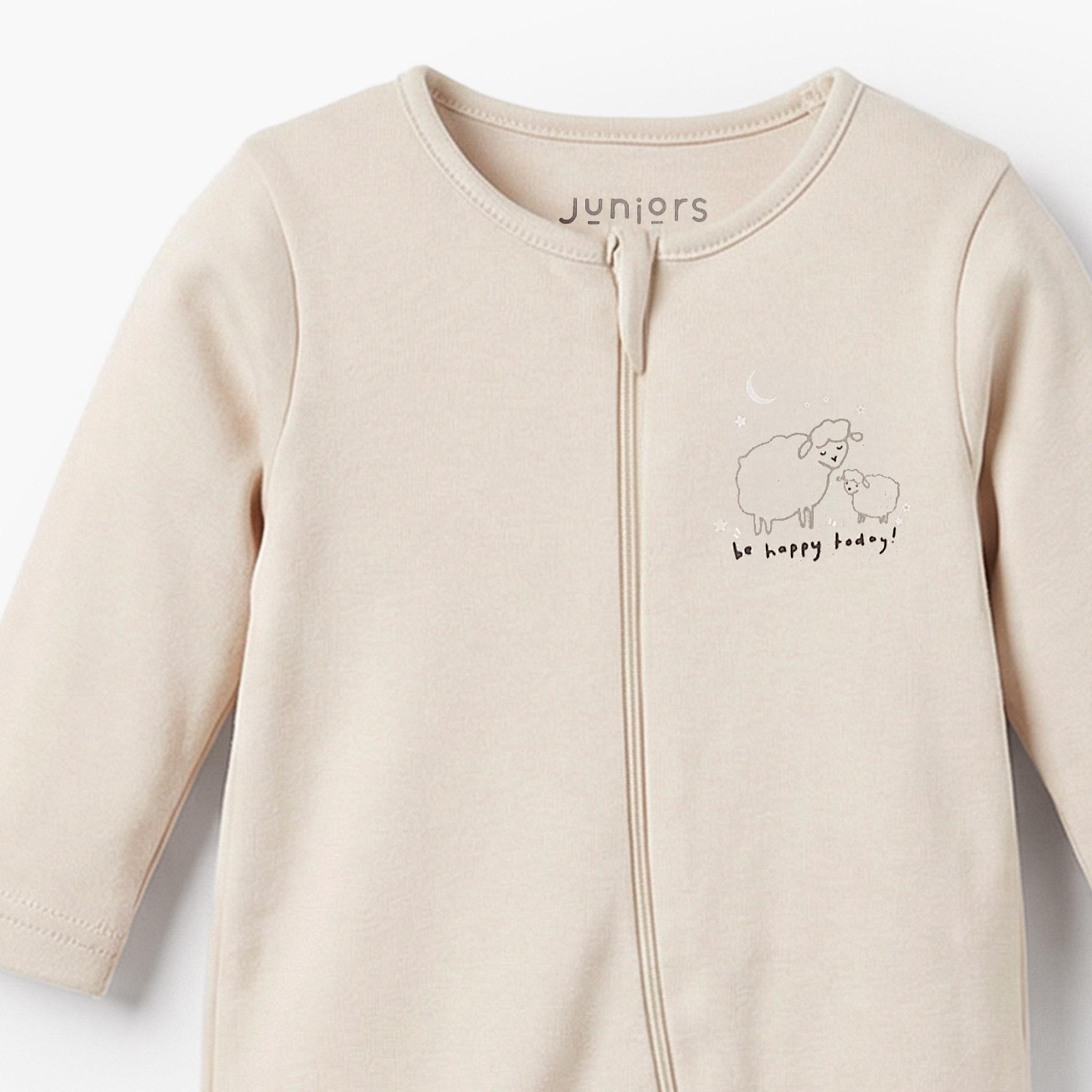 Pack of 7 Juniors Cotton Round Neck Long Sleeves Sleepsuit with Zip Closure-baby-girls-clothing-nightwear-sleepsuits-image-7