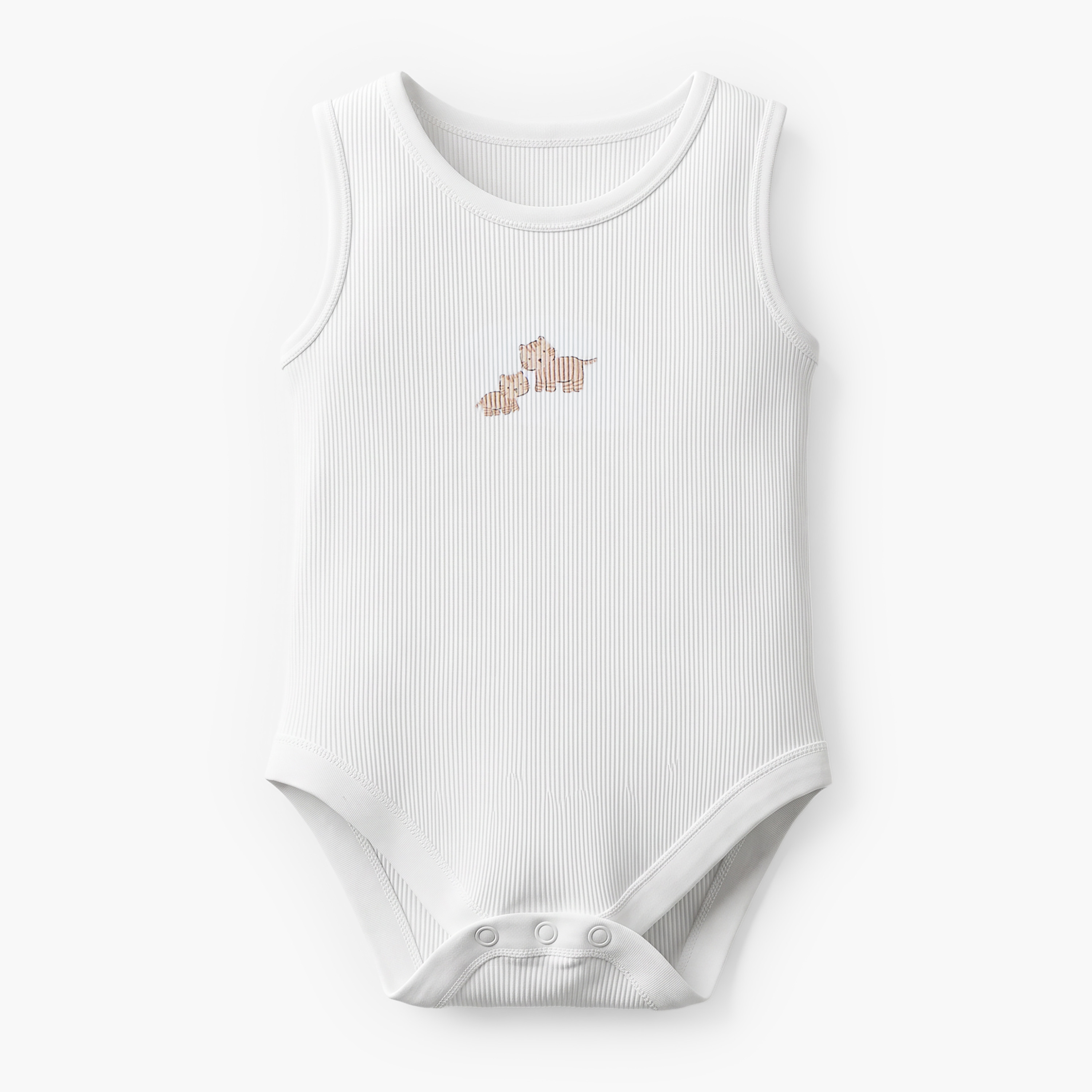 Pack of 5 Juniors Crew Neck Sleeveless Bodysuit with Safari Print-baby-boys-clothing-bodysuits-image-2