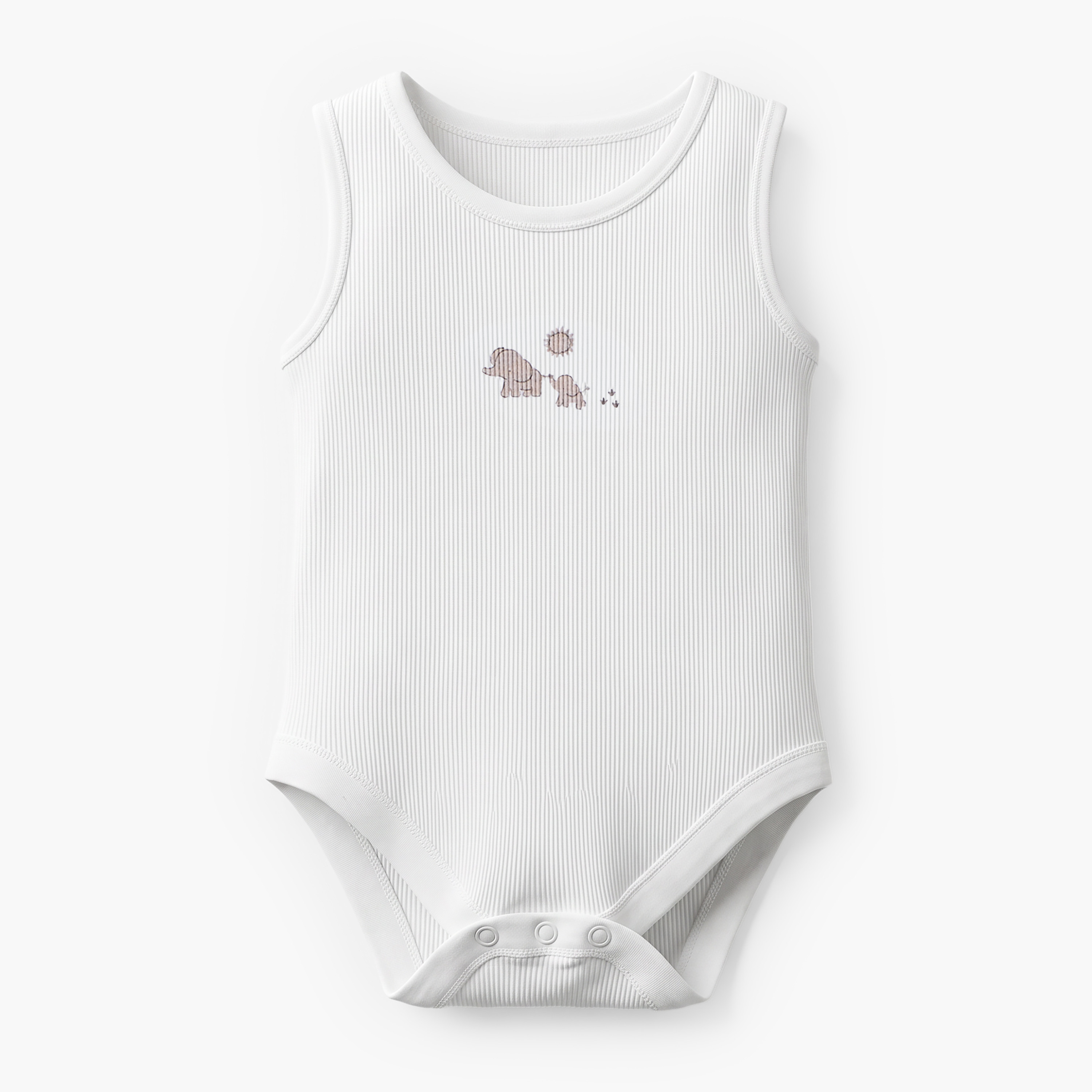 Pack of 5 Juniors Crew Neck Sleeveless Bodysuit with Safari Print-baby-boys-clothing-bodysuits-image-4