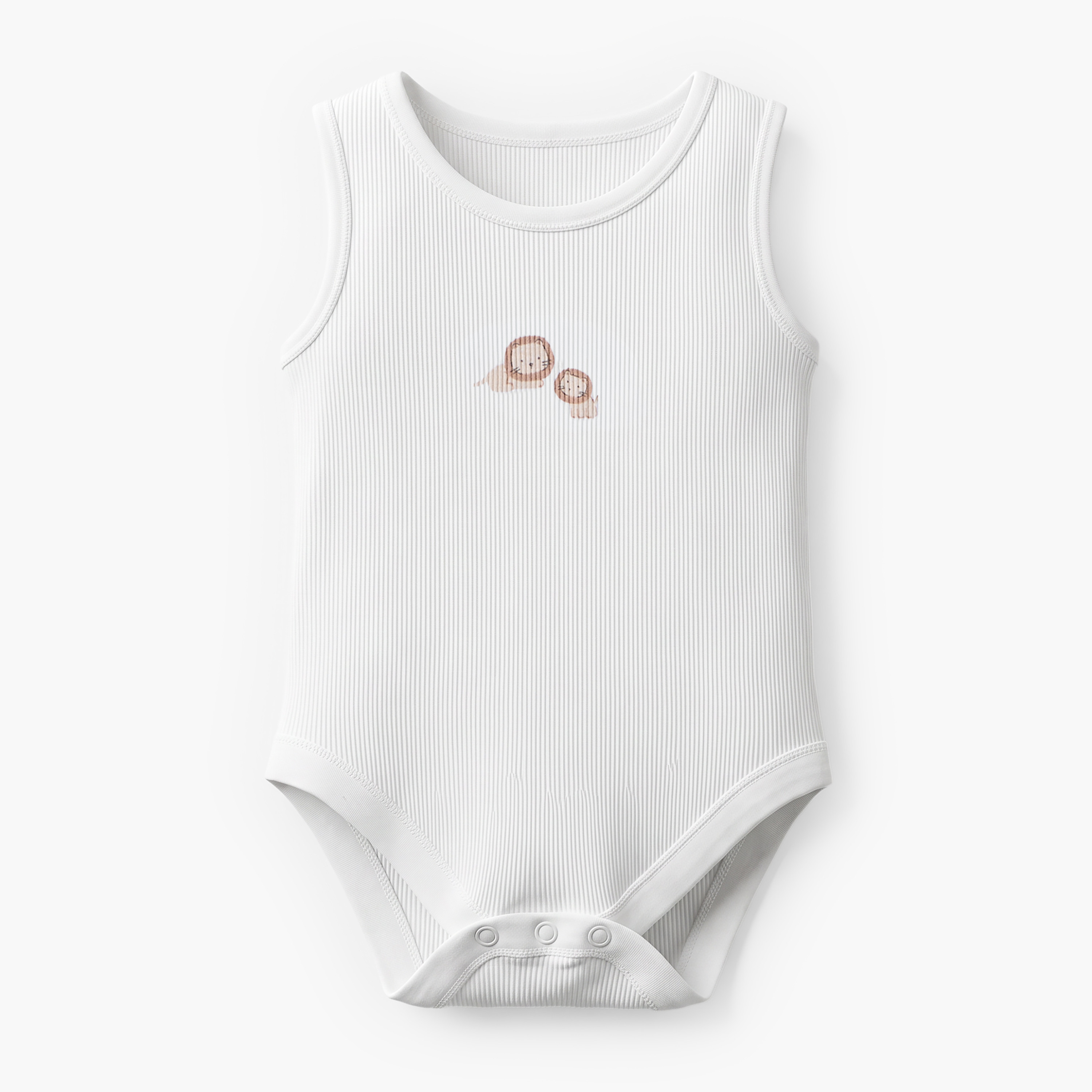 Pack of 5 Juniors Crew Neck Sleeveless Bodysuit with Safari Print-baby-boys-clothing-bodysuits-image-6