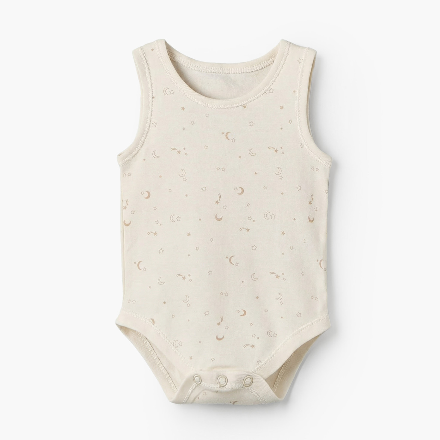 Pack of 7 Juniors Cotton Round Neck Sleeveless Bodysuit with Snap Button Closure-baby-boys-clothing-bodysuits-image-3