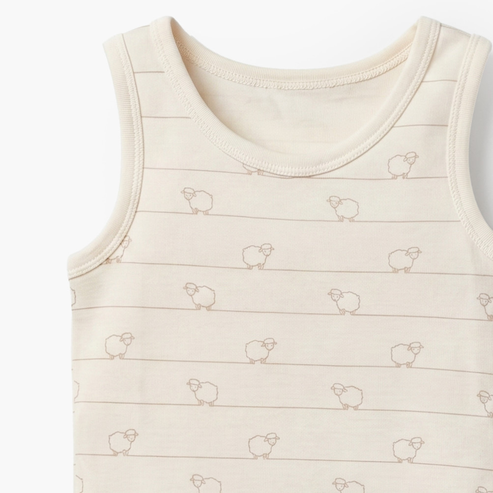 Pack of 7 Juniors Cotton Round Neck Sleeveless Bodysuit with Snap Button Closure-baby-boys-clothing-bodysuits-image-7