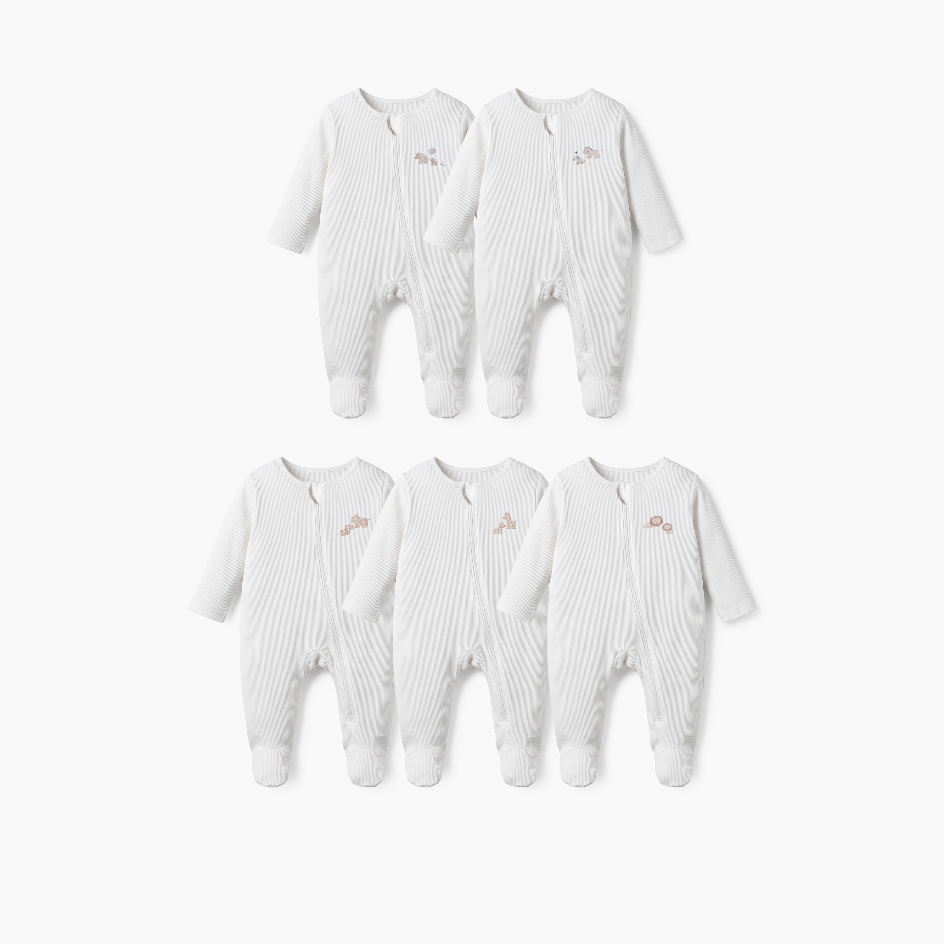 Juniors Cotton Crew Neck Long Sleeves Sleepsuit with Safari Print-baby-boys-clothing-nightwear-sleepsuits-image-1