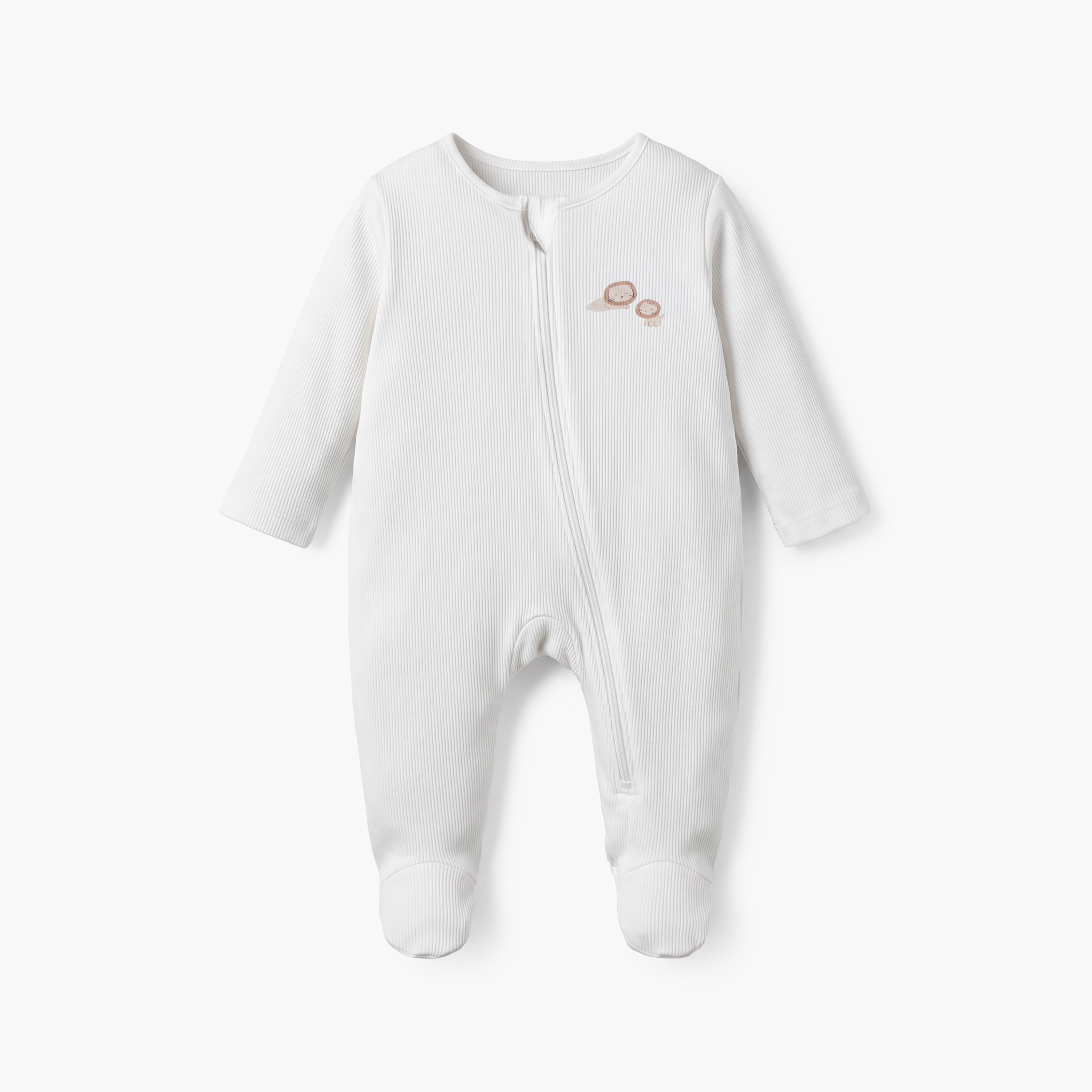Juniors Cotton Crew Neck Long Sleeves Sleepsuit with Safari Print-baby-boys-clothing-nightwear-sleepsuits-image-5