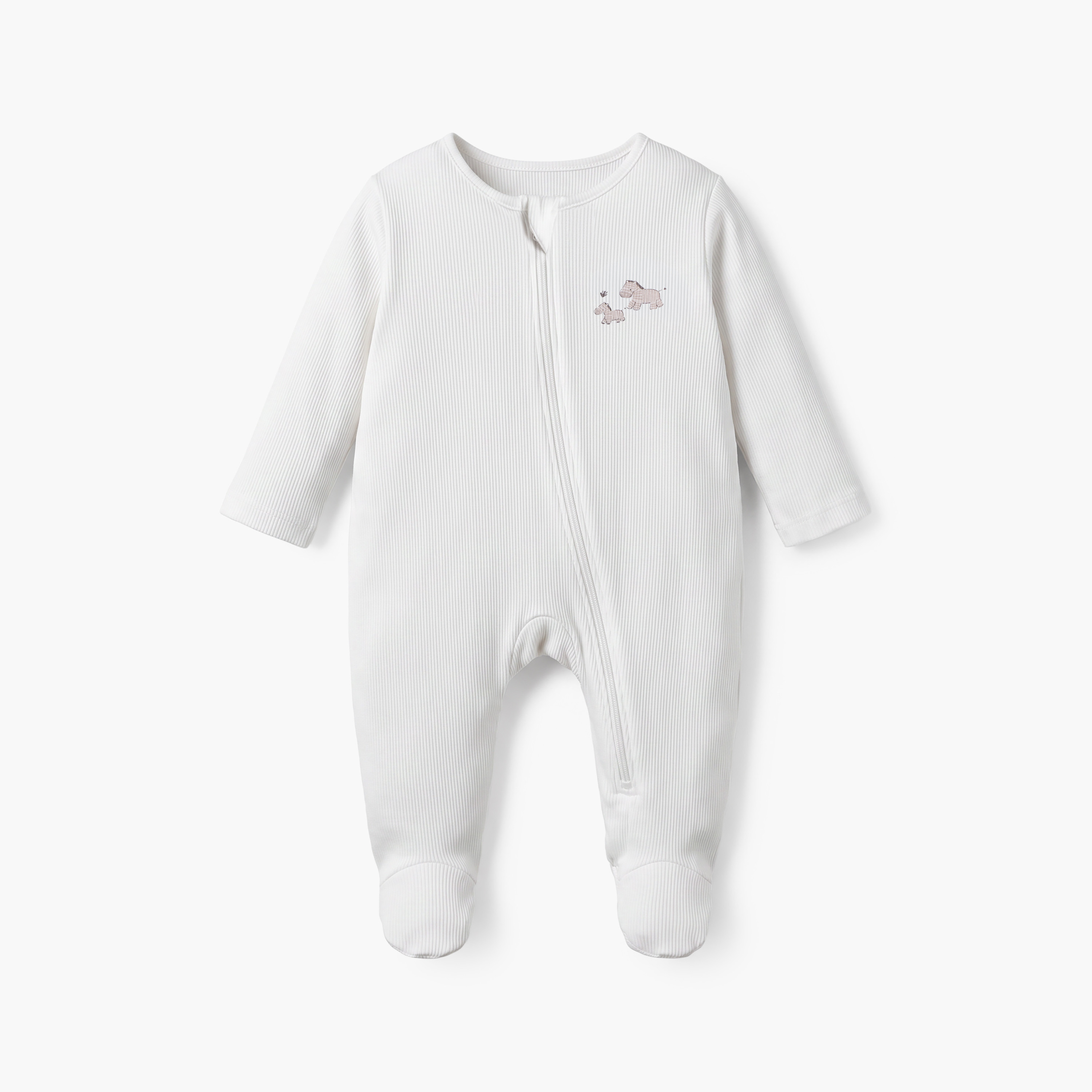 Juniors Cotton Crew Neck Long Sleeves Sleepsuit with Safari Print-baby-boys-clothing-nightwear-sleepsuits-image-6