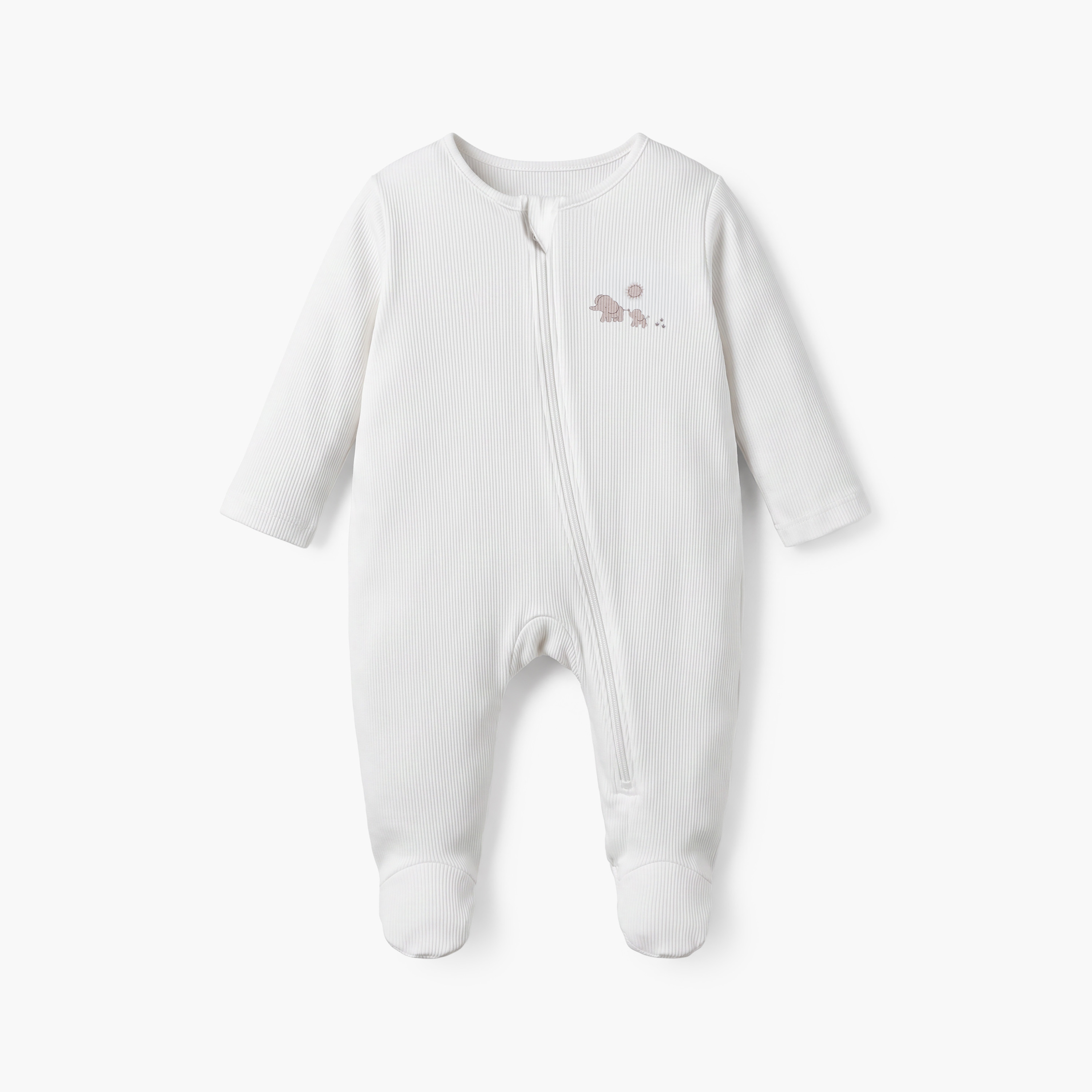 Juniors Cotton Crew Neck Long Sleeves Sleepsuit with Safari Print-baby-boys-clothing-nightwear-sleepsuits-image-7