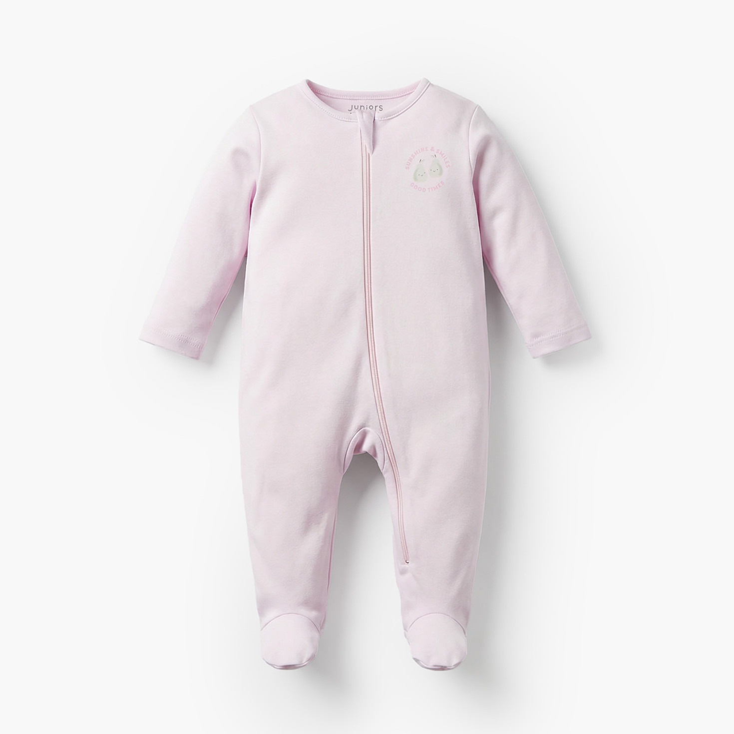 Pack of 7 Juniors Cotton Round Neck Long Sleeves Sleepsuit with Zip Closure-baby-girls-clothing-nightwear-sleepsuits-image-4