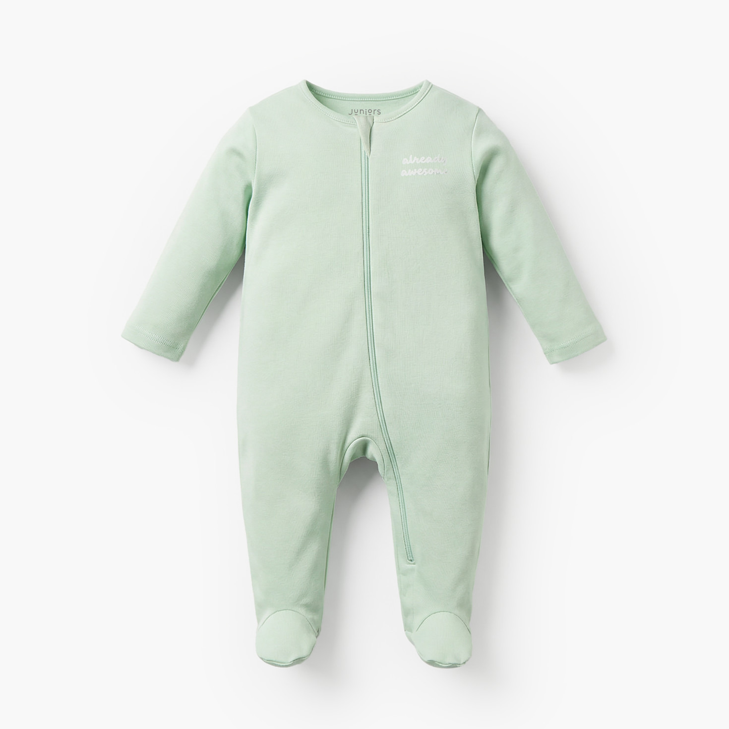 Pack of 7 Juniors Cotton Round Neck Long Sleeves Sleepsuit with Zip Closure-baby-girls-clothing-nightwear-sleepsuits-image-5