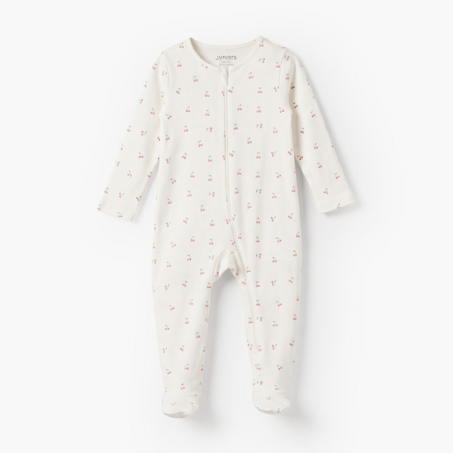 Pack of 7 Juniors Cotton Round Neck Long Sleeves Sleepsuit with Zip Closure-baby-girls-clothing-nightwear-sleepsuits-image-6