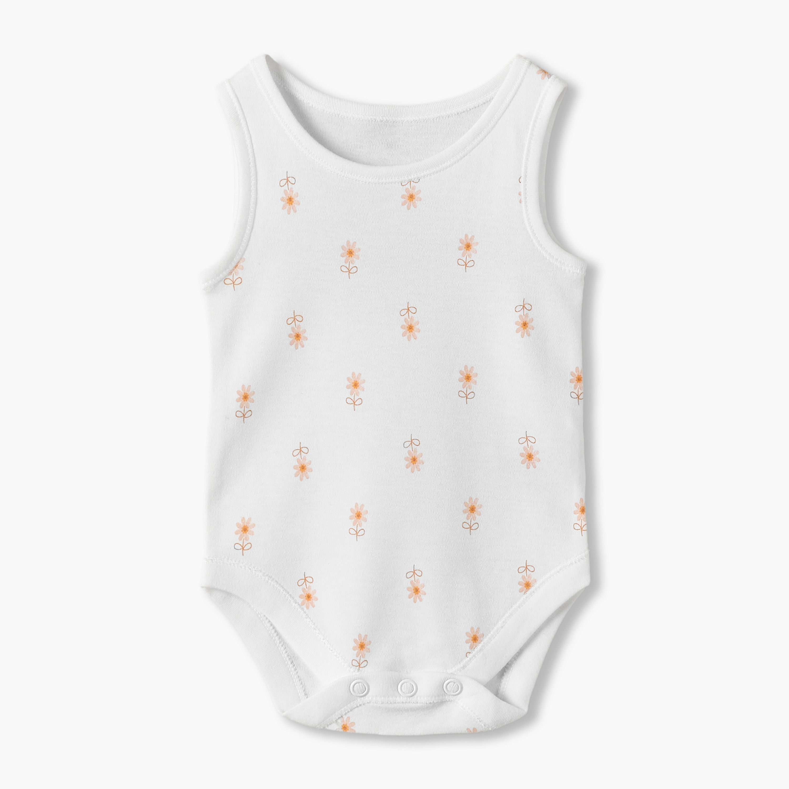 طقم بودي سوت قطن دون أكمام بياقة ضيقة وأزرار إغلاق كباسة 5 قطع من جونيورز-baby-girls-clothing-bodysuits-image-4