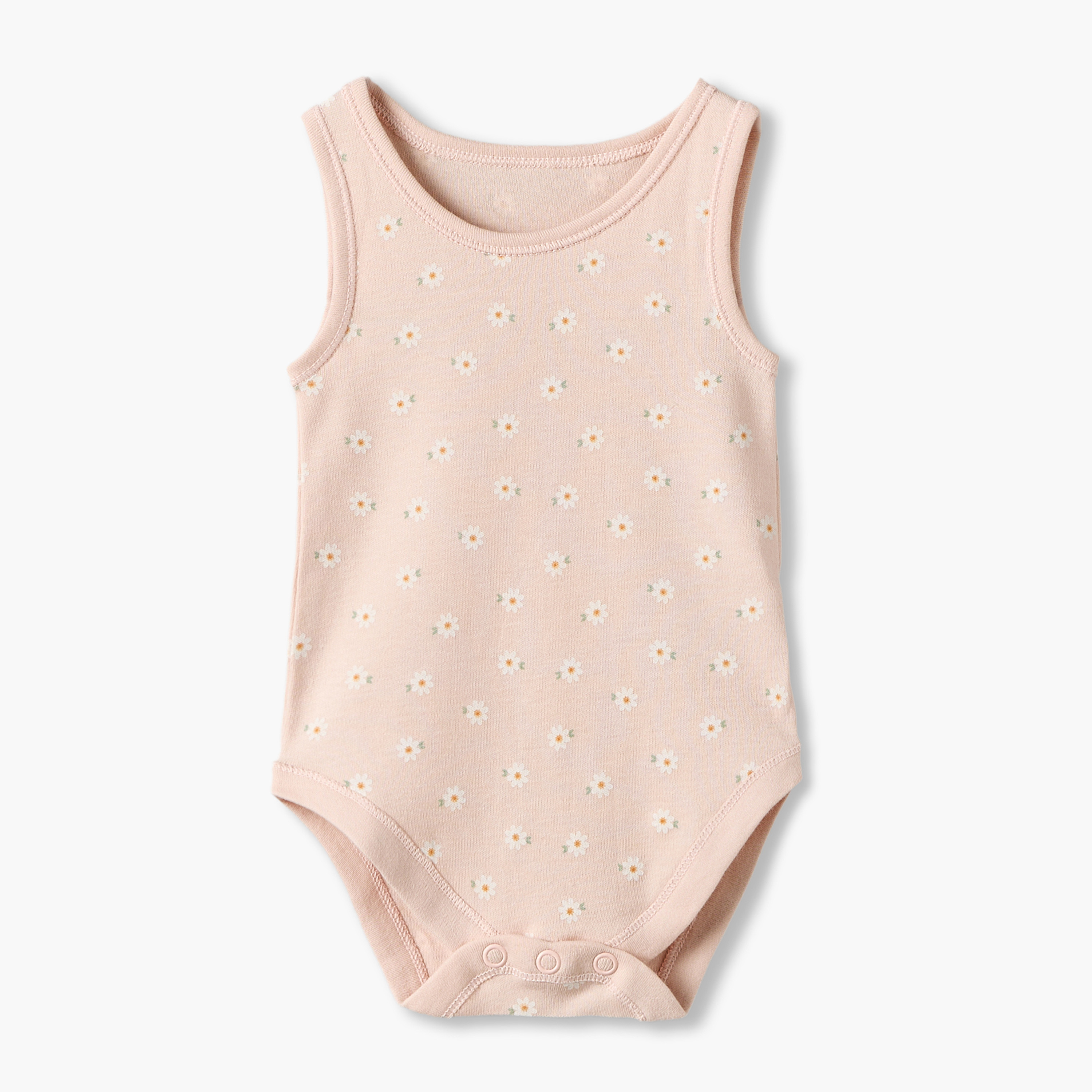 طقم بودي سوت قطن دون أكمام بياقة ضيقة وأزرار إغلاق كباسة 5 قطع من جونيورز-baby-girls-clothing-bodysuits-image-5