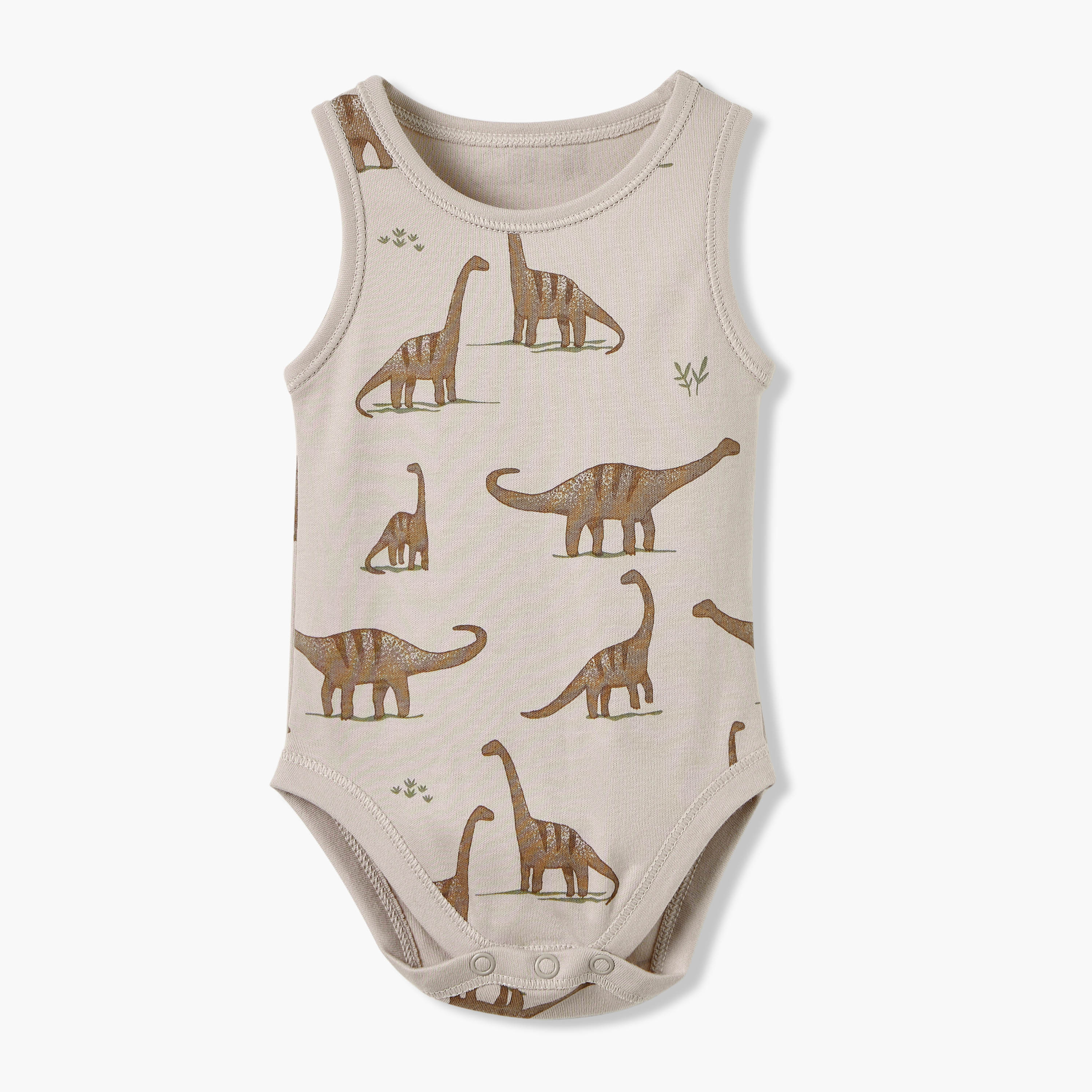 Juniors Printed Sleeveless Bodysuit with Button Closure - Set of 5-baby-boys-clothing-bodysuits-image-2
