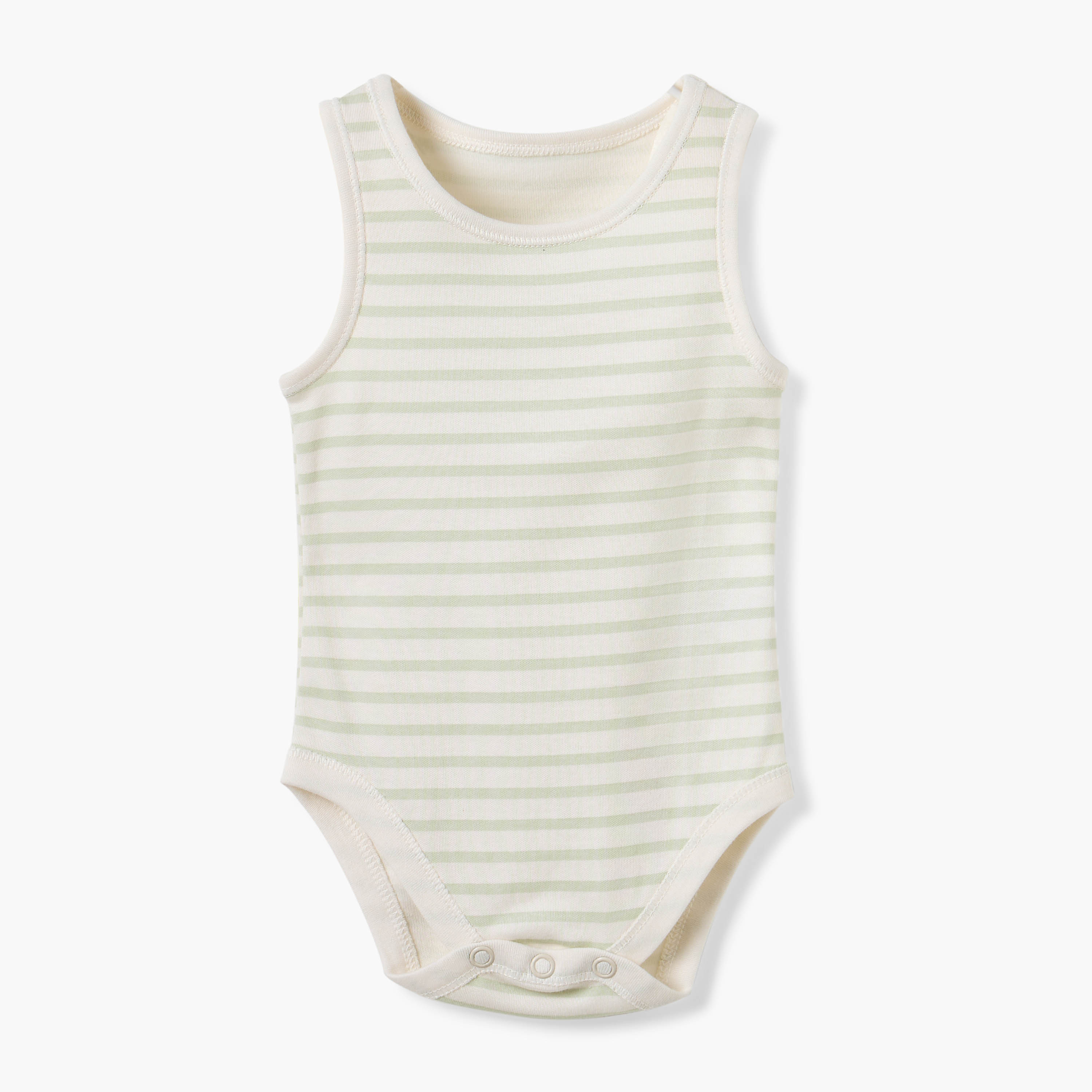 Juniors Printed Sleeveless Bodysuit with Button Closure - Set of 5-baby-boys-clothing-bodysuits-image-4