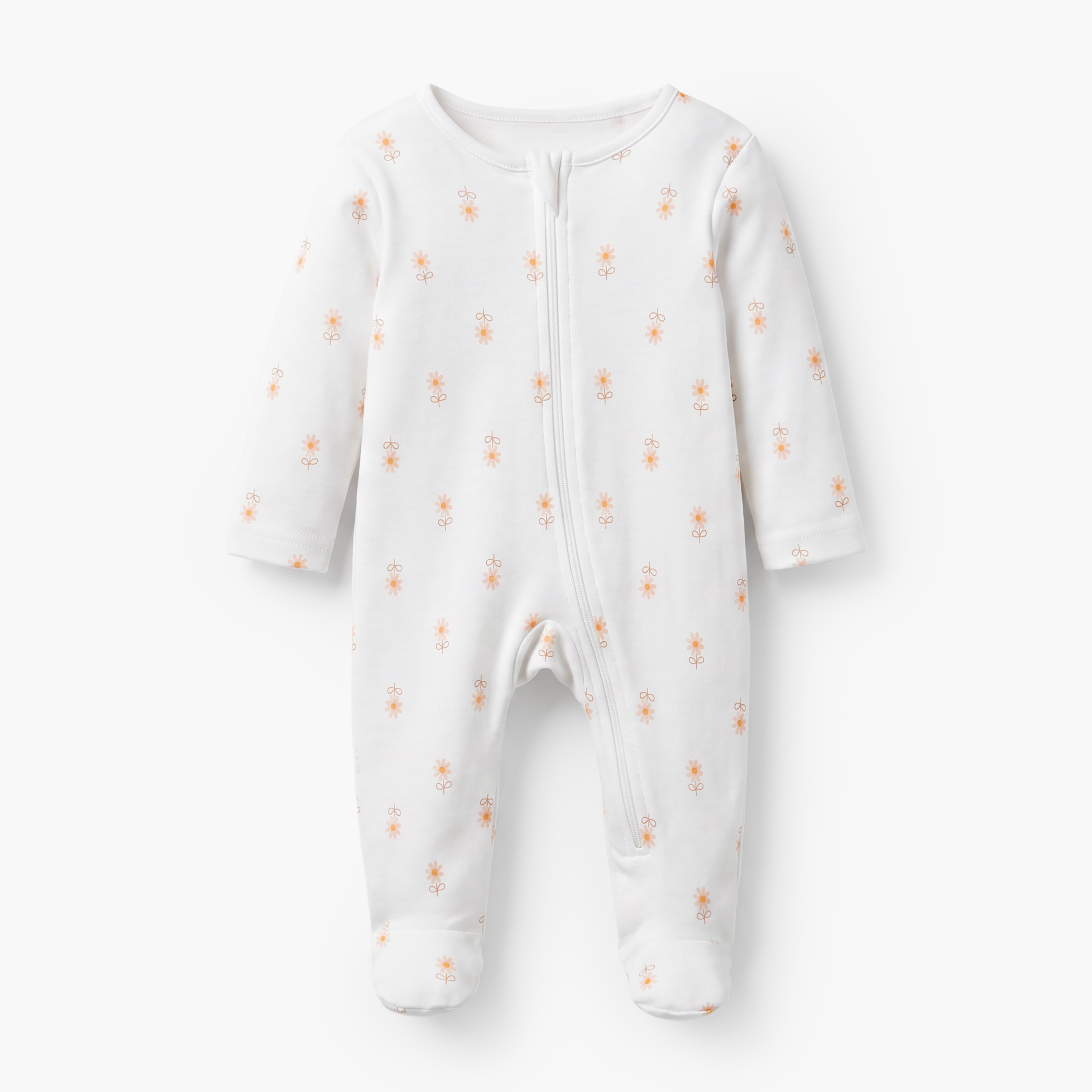 Pack of 5 Juniors Cotton Crew Neck Long Sleeves Sleepsuit with Floral Print-baby-girls-clothing-nightwear-sleepsuits-image-3