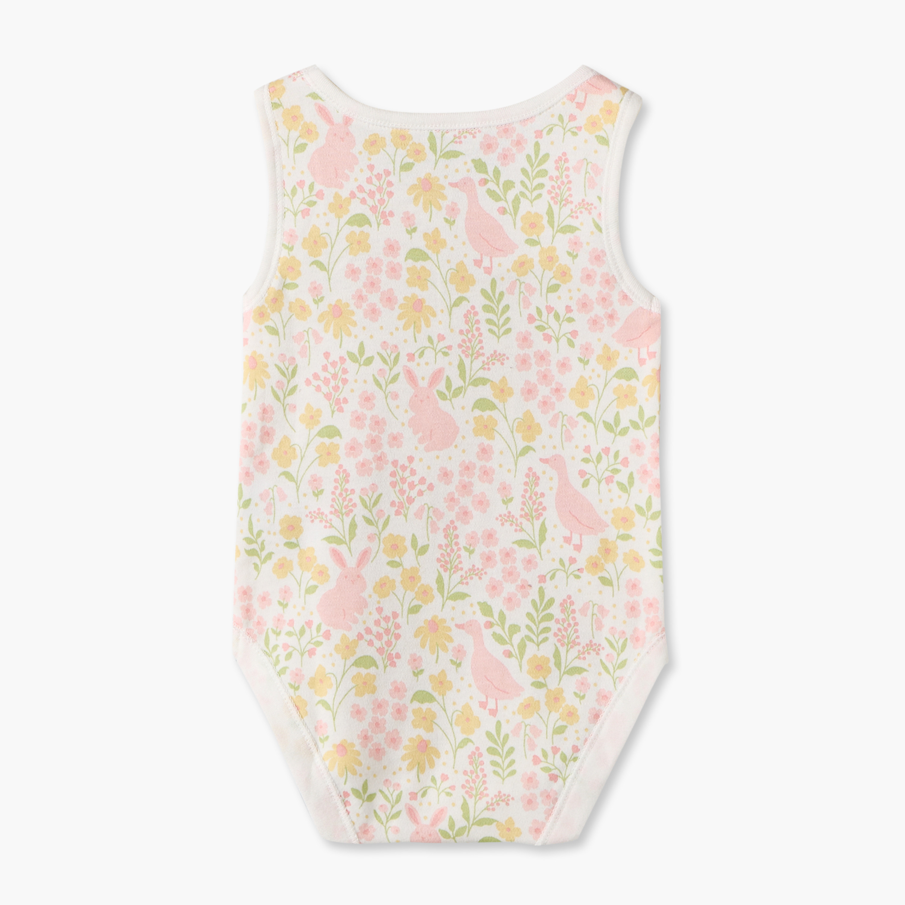 طقم بودي سوت قطن دون أكمام بياقة ضيقة وطبعات زهرية 5 قطع من جونيورز-baby-girls-clothing-bodysuits-image-4