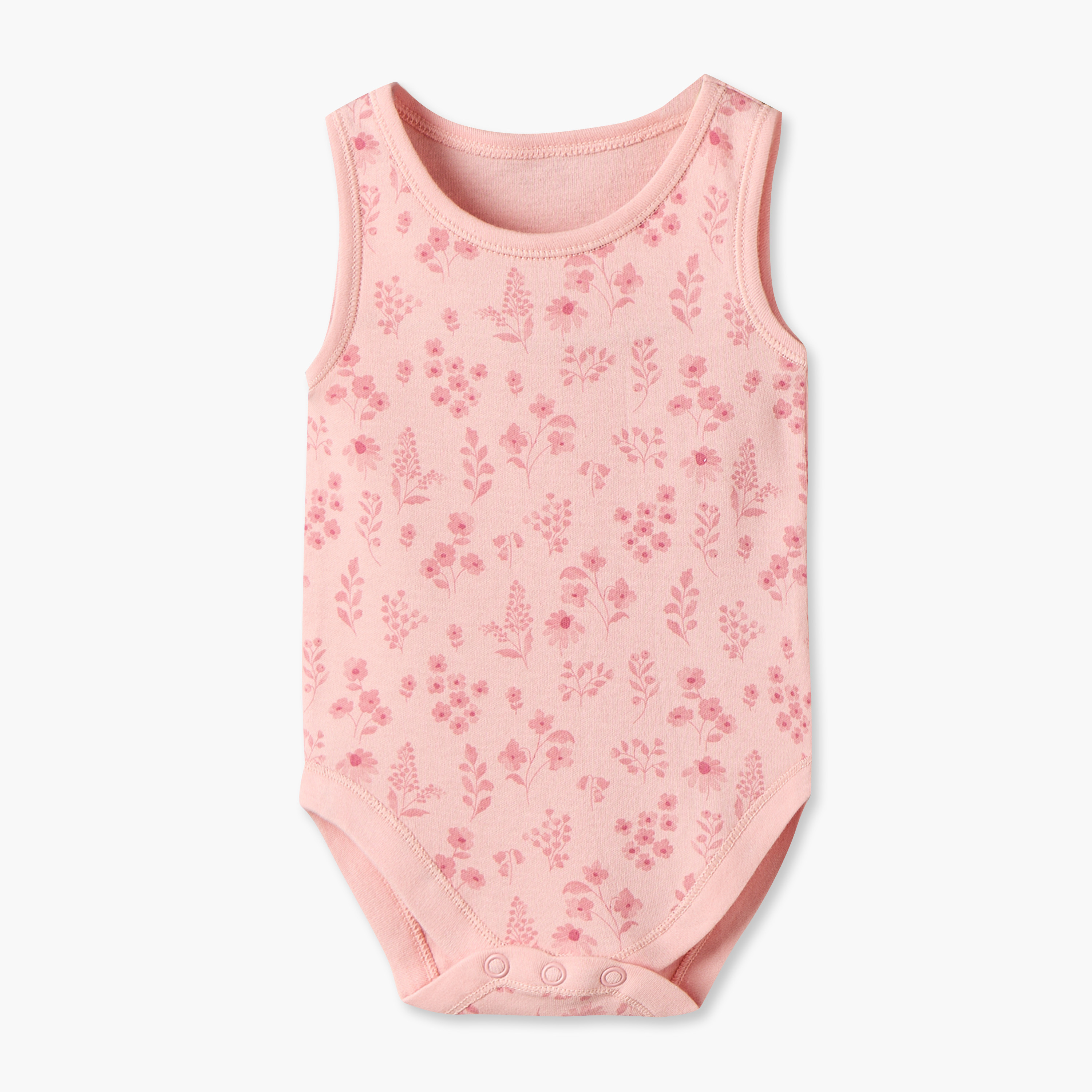 طقم بودي سوت قطن دون أكمام بياقة ضيقة وطبعات زهرية 5 قطع من جونيورز-baby-girls-clothing-bodysuits-image-7