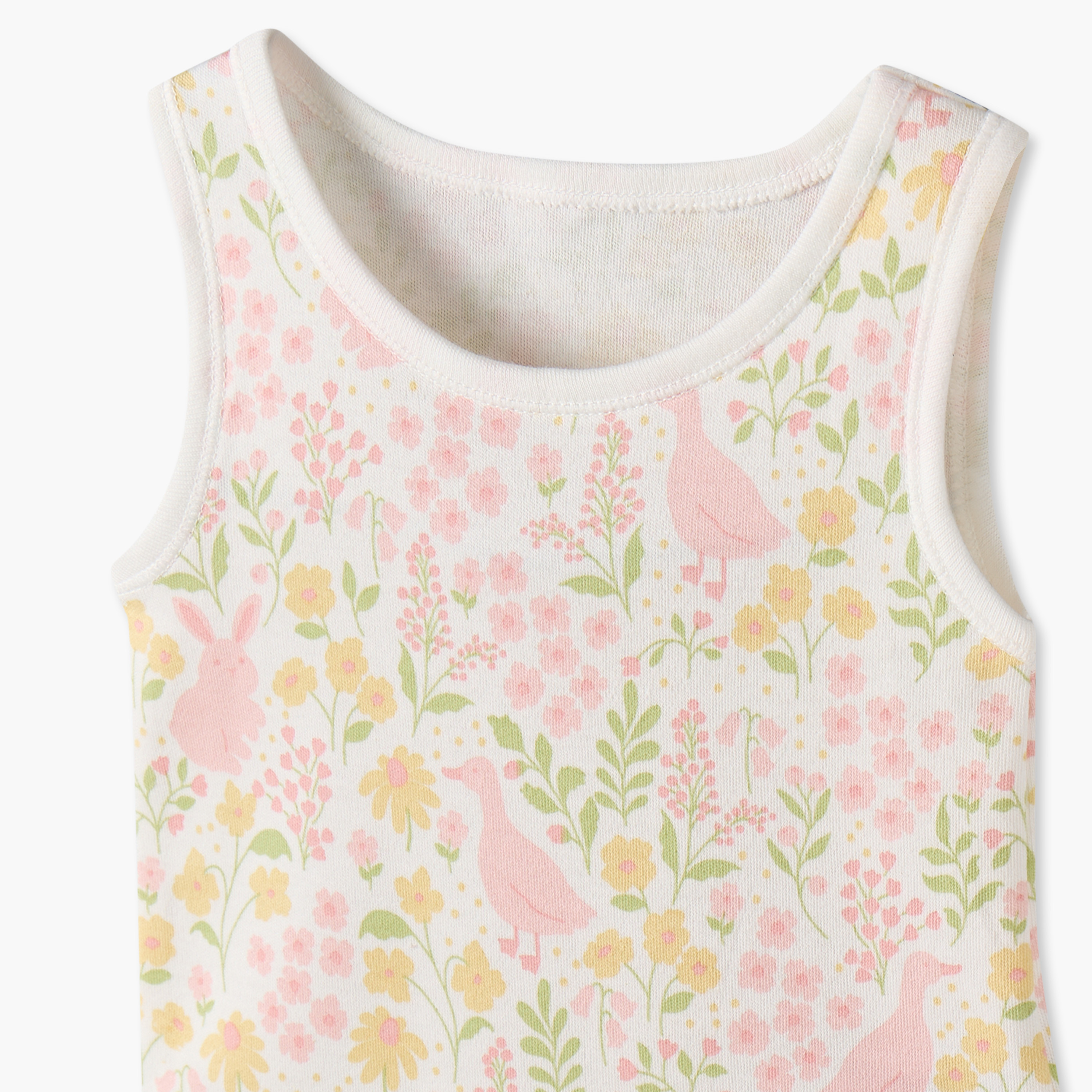 طقم بودي سوت قطن دون أكمام بياقة ضيقة وطبعات زهرية 5 قطع من جونيورز-baby-girls-clothing-bodysuits-image-9