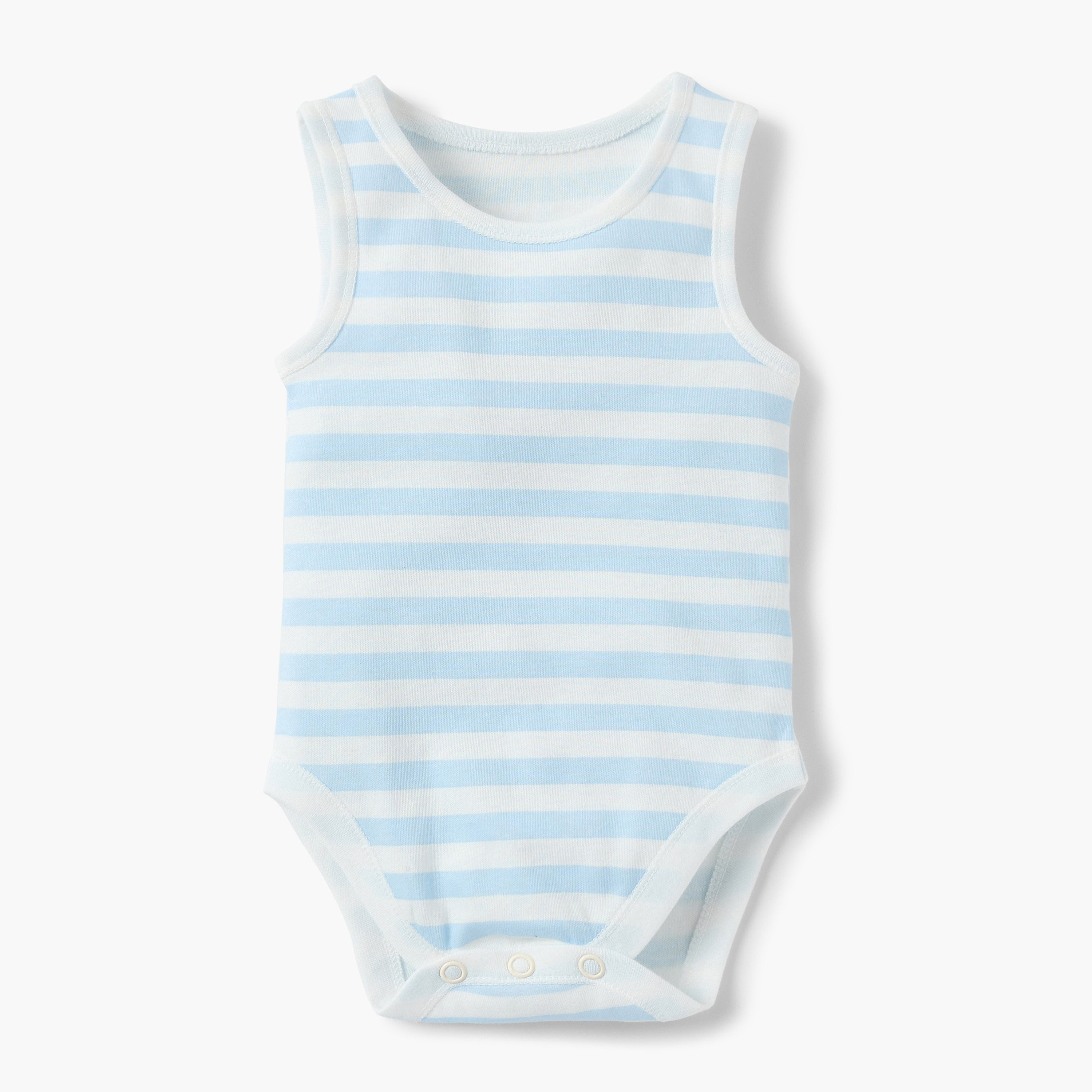 Juniors Dinosaur Print Sleeveless Bodysuit with Button Closure - Set of 5-baby-boys-clothing-multipacks-image-6