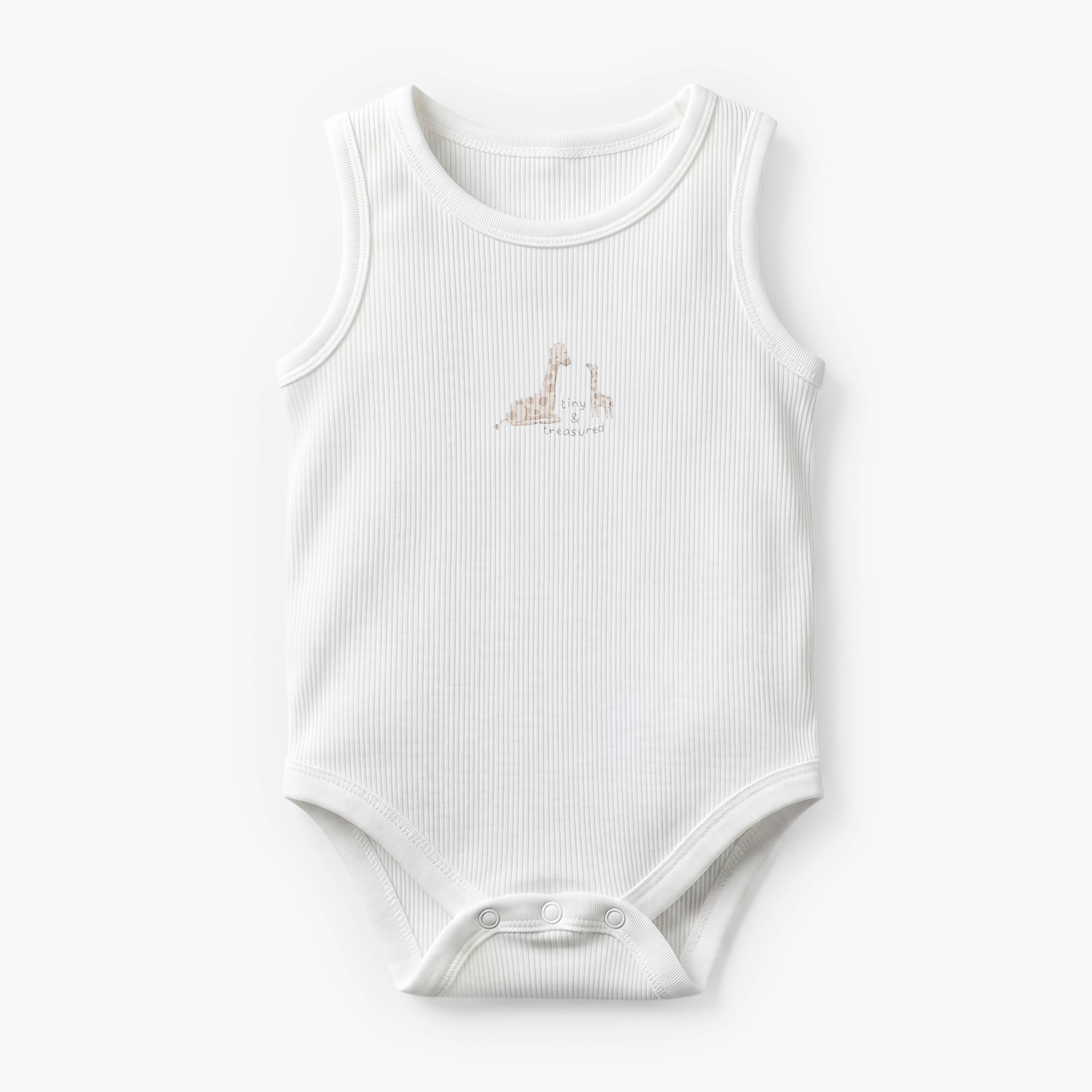 Pack of 5 Juniors Crew Neck Sleeveless Bodysuit with Safari Print-baby-boys-clothing-bodysuits-image-2