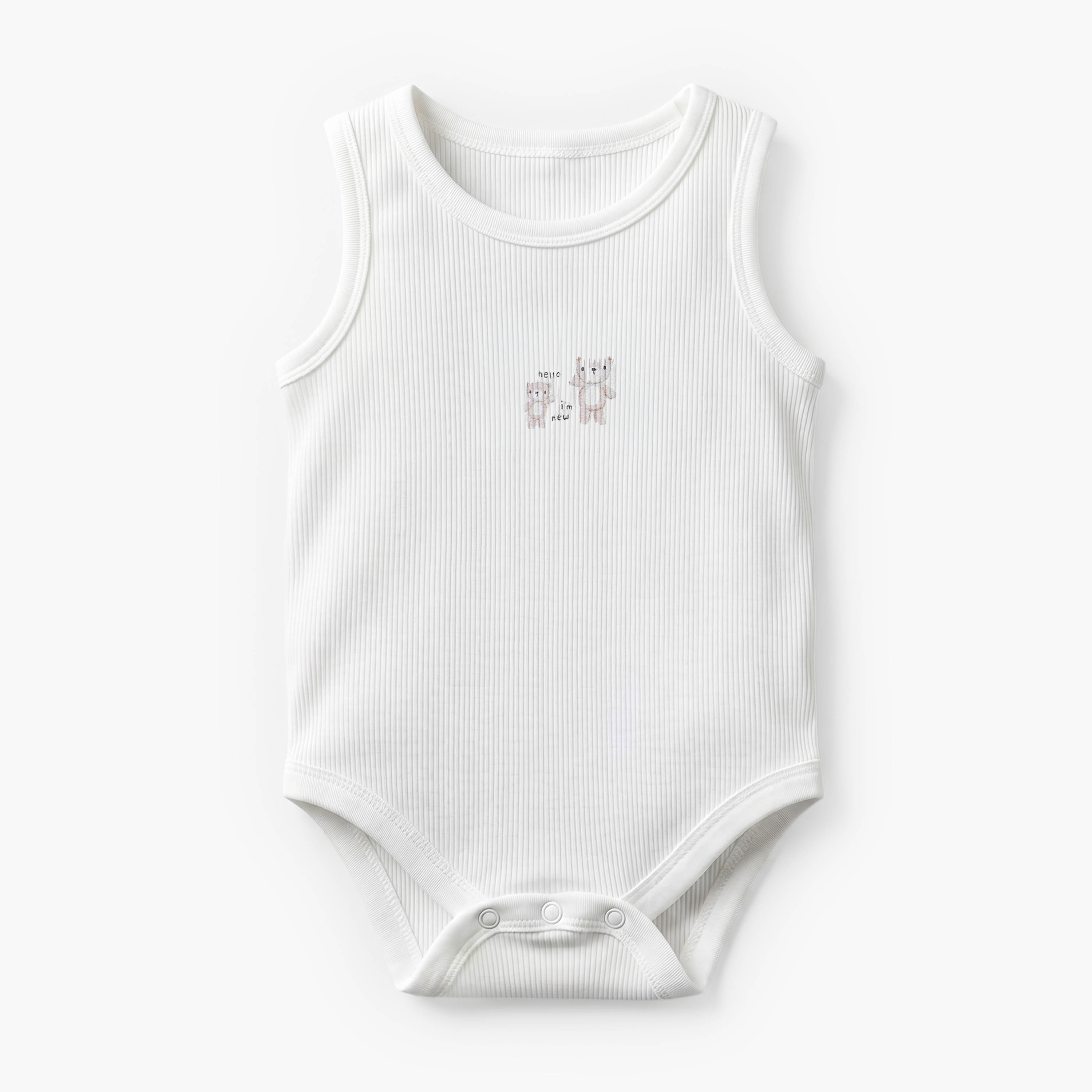 Pack of 5 Juniors Crew Neck Sleeveless Bodysuit with Safari Print-baby-boys-clothing-bodysuits-image-4
