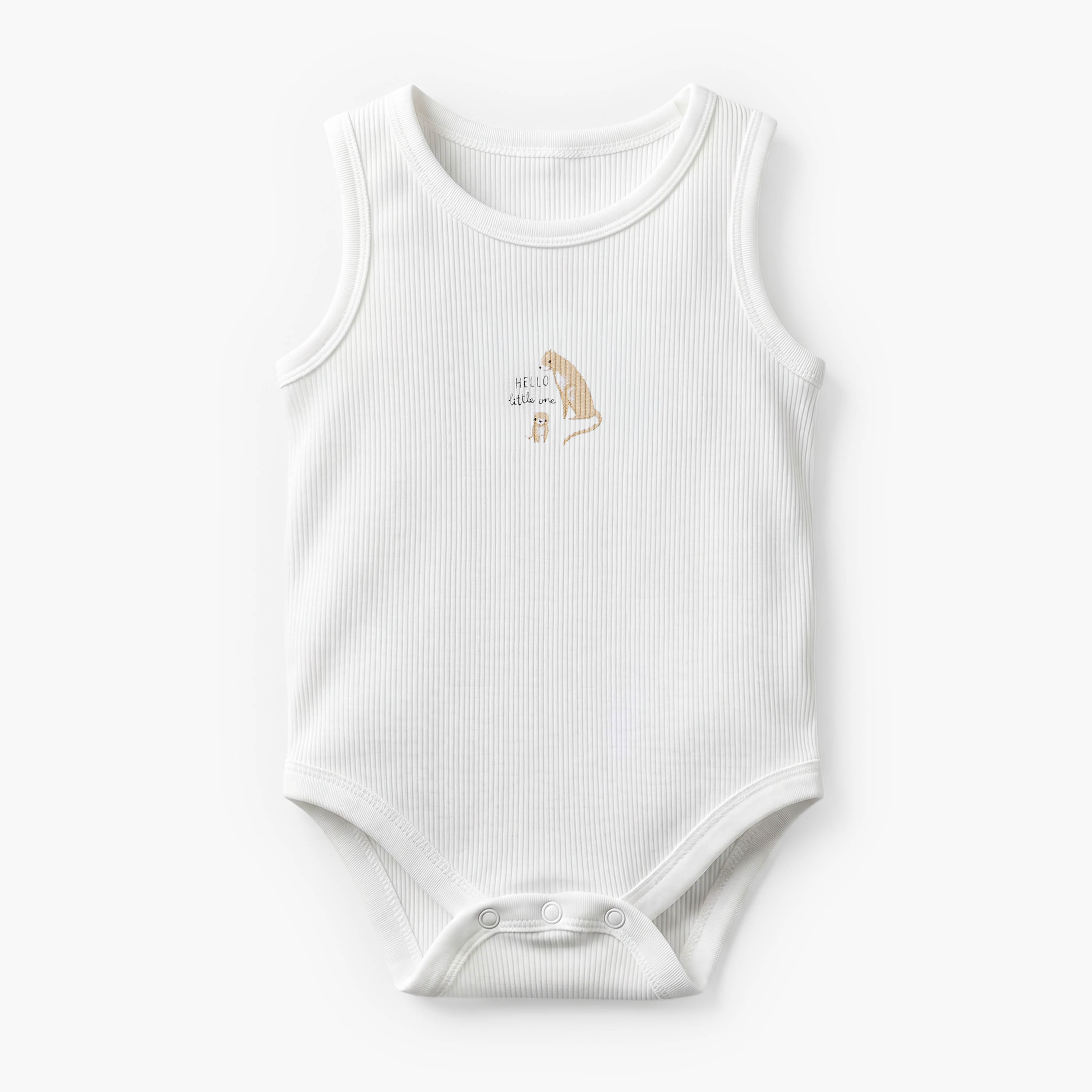 Pack of 5 Juniors Crew Neck Sleeveless Bodysuit with Safari Print-baby-boys-clothing-bodysuits-image-5