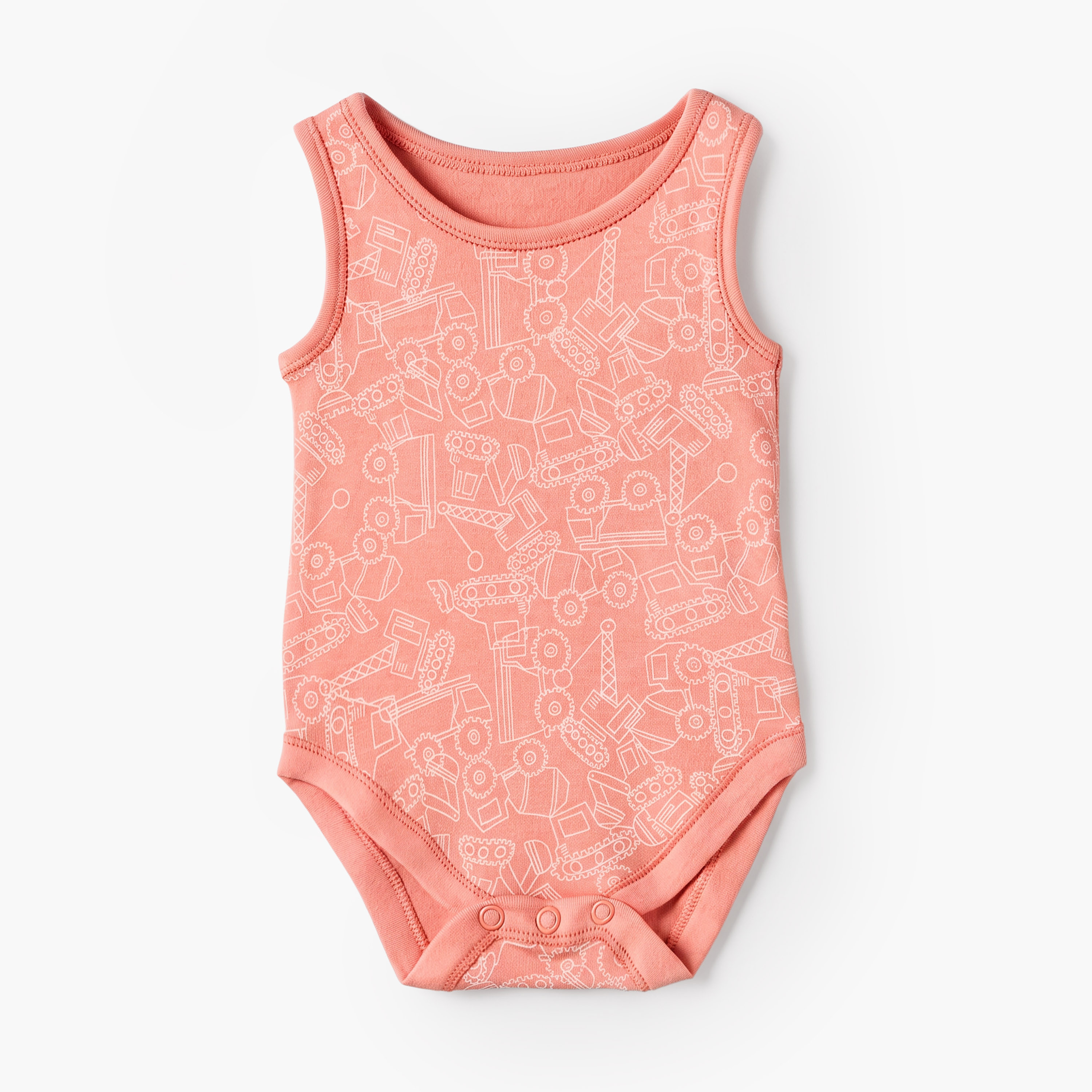 Pack of 5 Juniors Crew Neck Sleeveless Bodysuit with Snap Button Closure-baby-boys-clothing-bodysuits-image-5