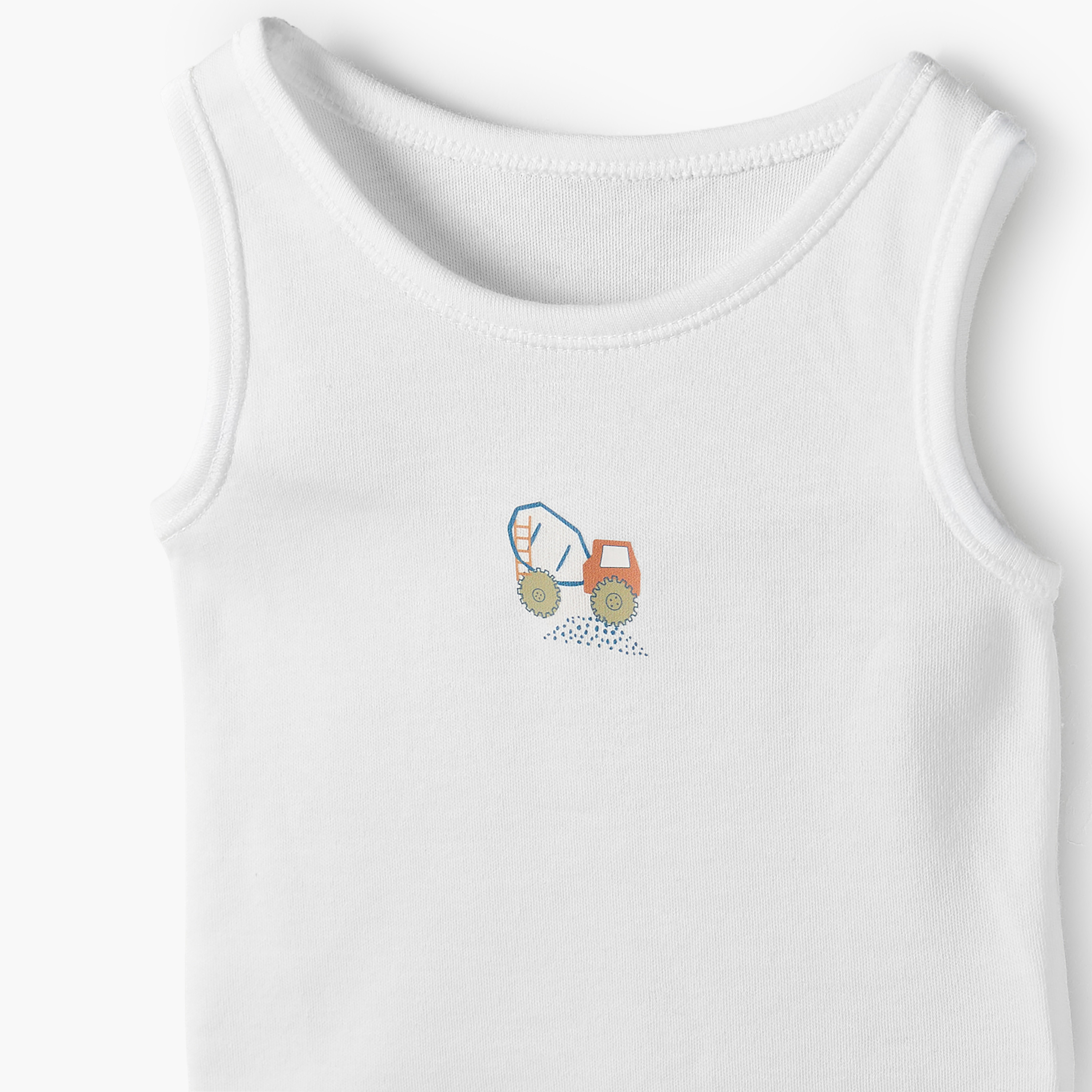 Pack of 5 Juniors Crew Neck Sleeveless Bodysuit with Snap Button Closure-baby-boys-clothing-bodysuits-image-8