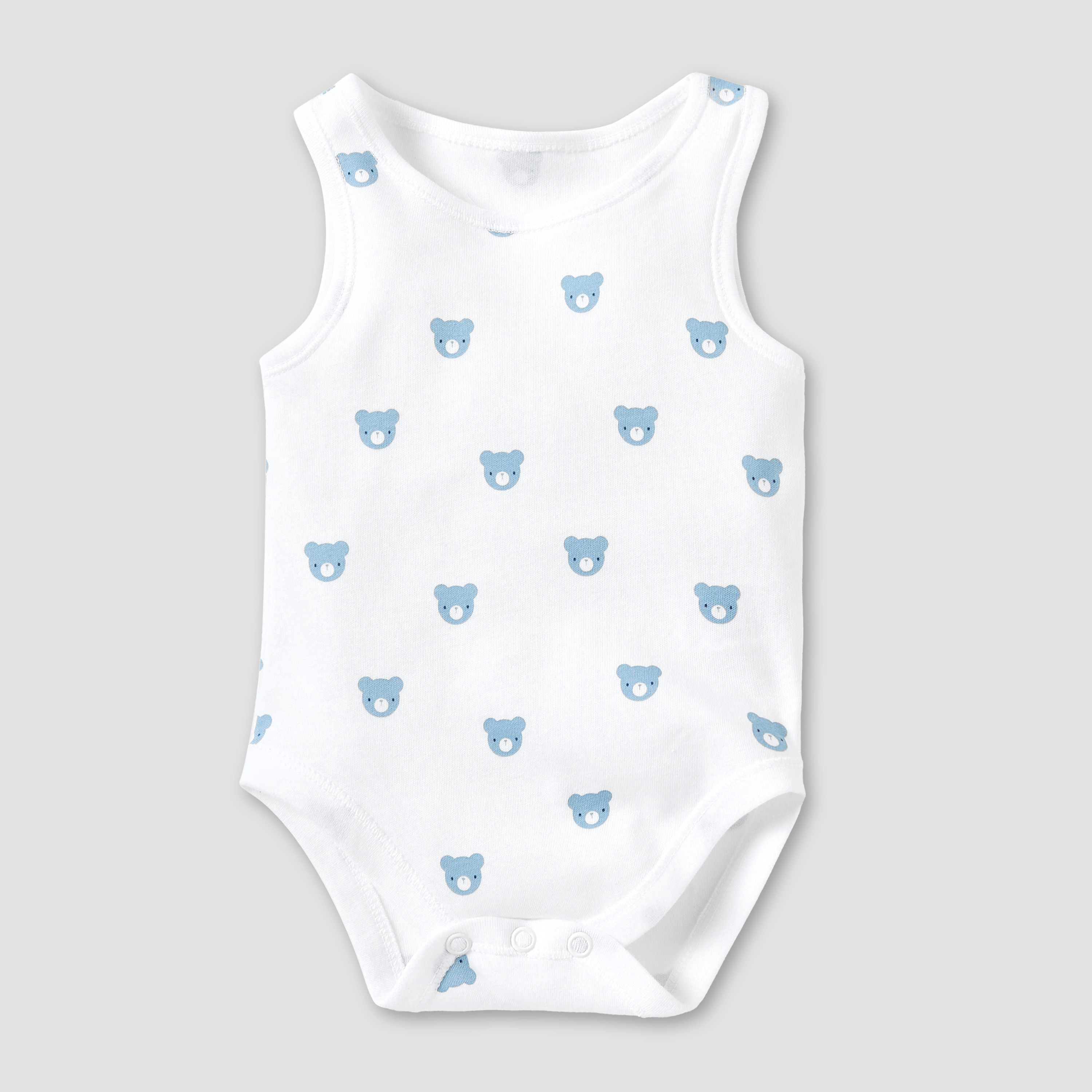 Juniors Bear Print Sleeveless Bodysuit with Button Closure - Set of 5-baby-boys-clothing-multipacks-image-6