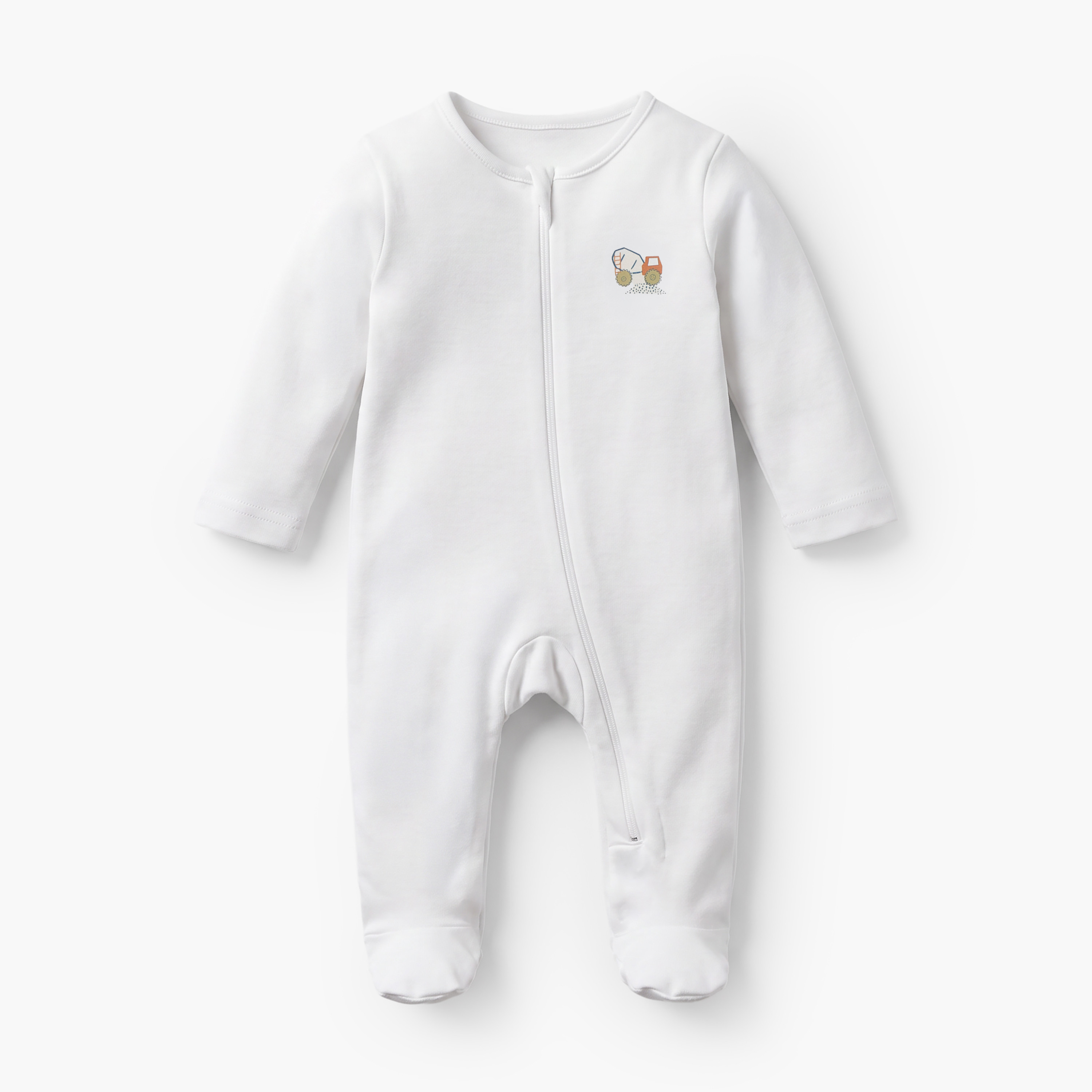 Pack of 5 Juniors Cotton Crew Neck Long Sleeves Sleepsuit with Construction Vehicle Print-baby-boys-clothing-nightwear-sleepsuits-image-5