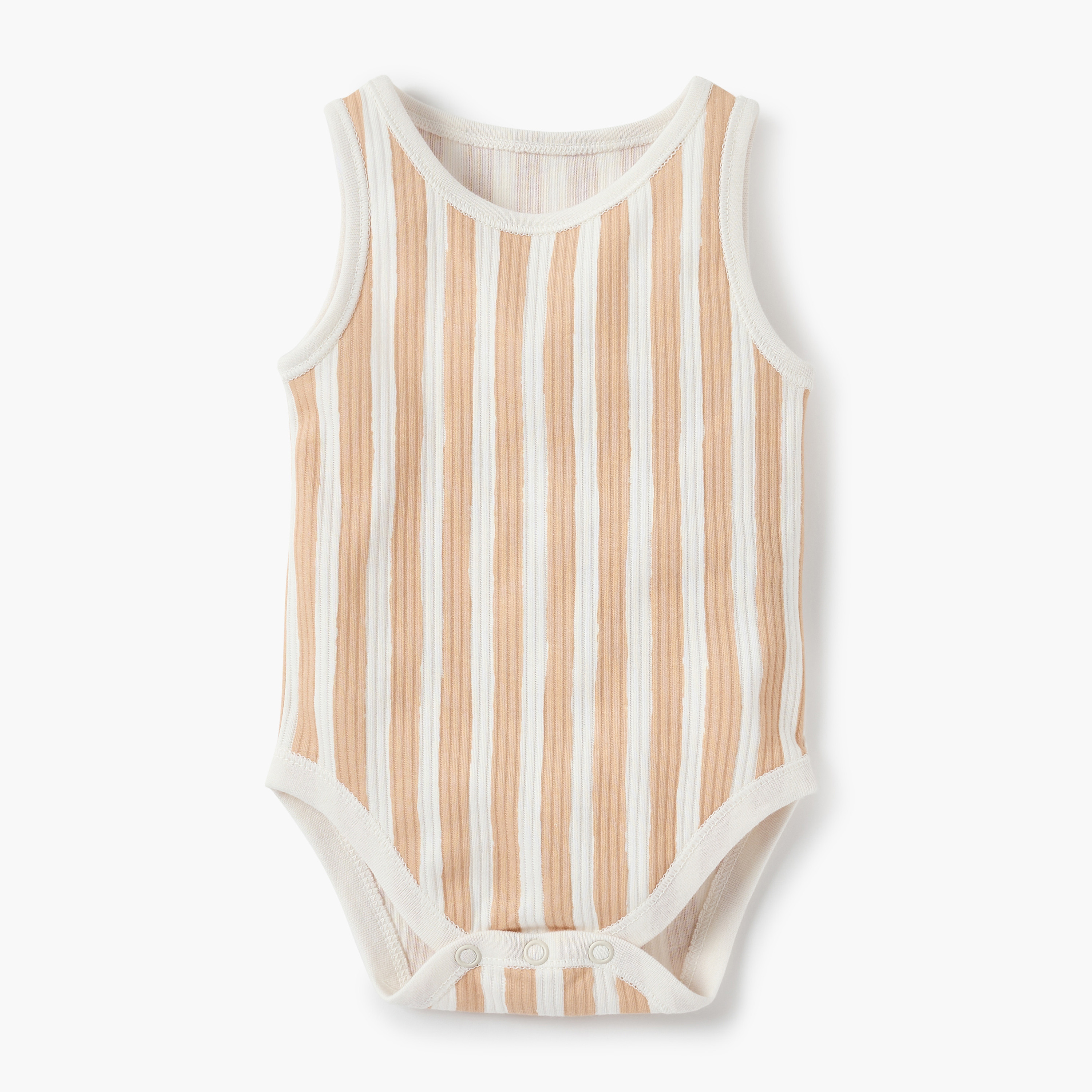 Juniors Printed Sleeveless Bodysuit with Button Closure - Set of 5-baby-boys-clothing-bodysuits-image-6