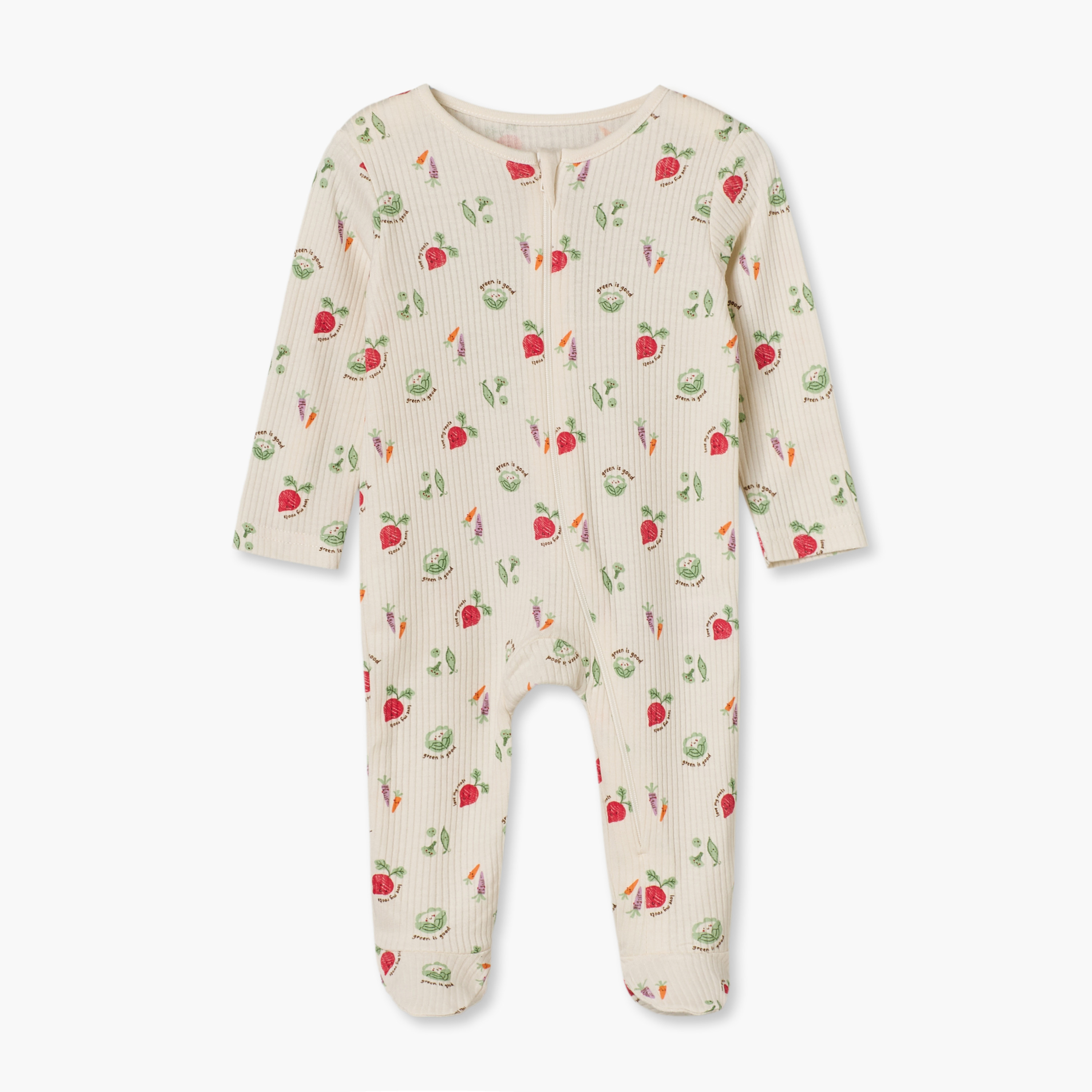 Pack of 5 Juniors Cotton Crew Neck Long Sleeves Sleepsuit with Vegetable Print-baby-boys-clothing-nightwear-sleepsuits-image-4