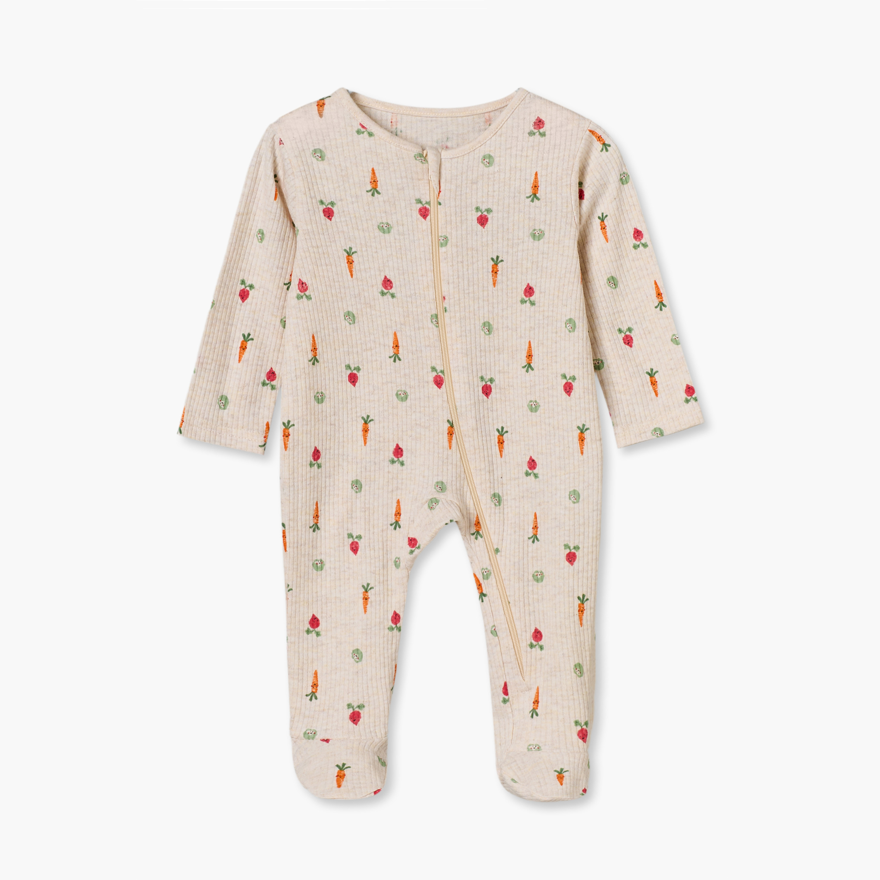 Pack of 5 Juniors Cotton Crew Neck Long Sleeves Sleepsuit with Vegetable Print-baby-boys-clothing-nightwear-sleepsuits-image-5