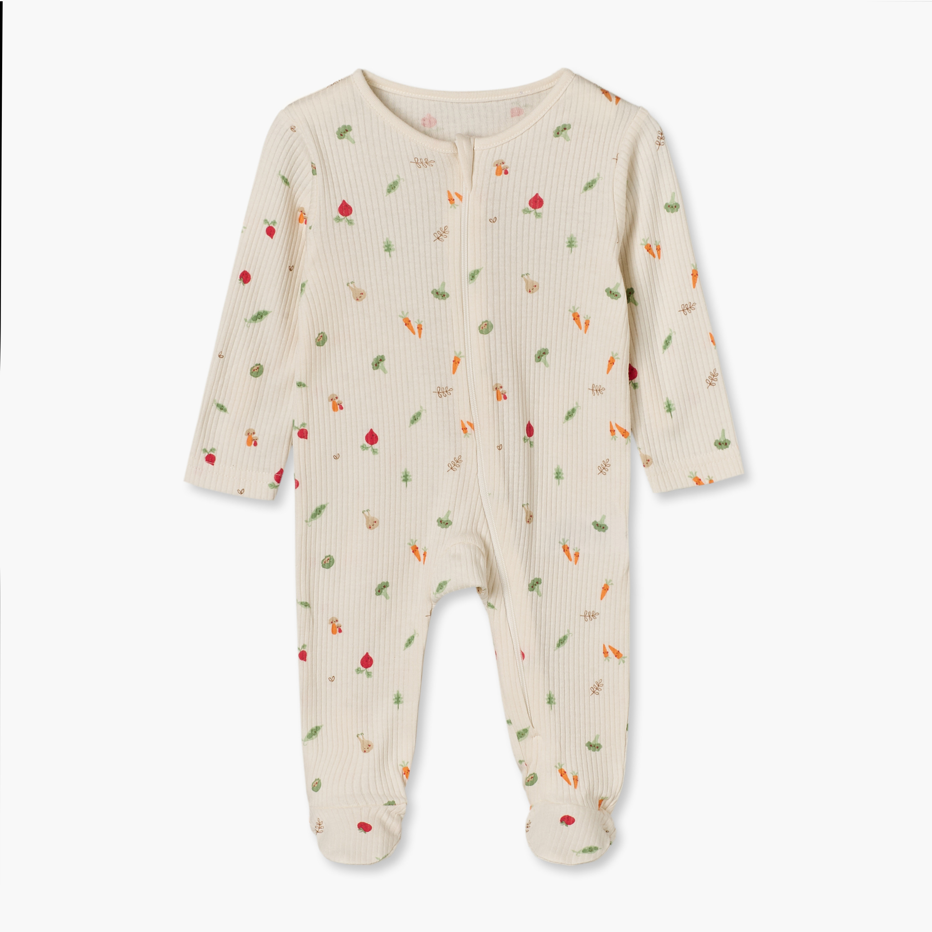 Pack of 5 Juniors Cotton Crew Neck Long Sleeves Sleepsuit with Vegetable Print-baby-boys-clothing-nightwear-sleepsuits-image-6