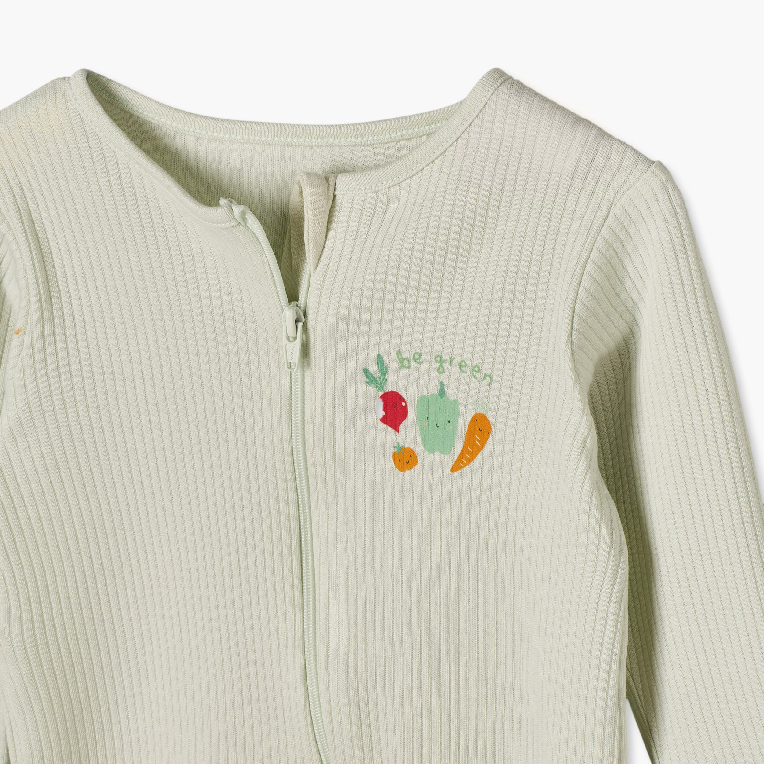 Pack of 5 Juniors Cotton Crew Neck Long Sleeves Sleepsuit with Vegetable Print-baby-boys-clothing-nightwear-sleepsuits-image-9