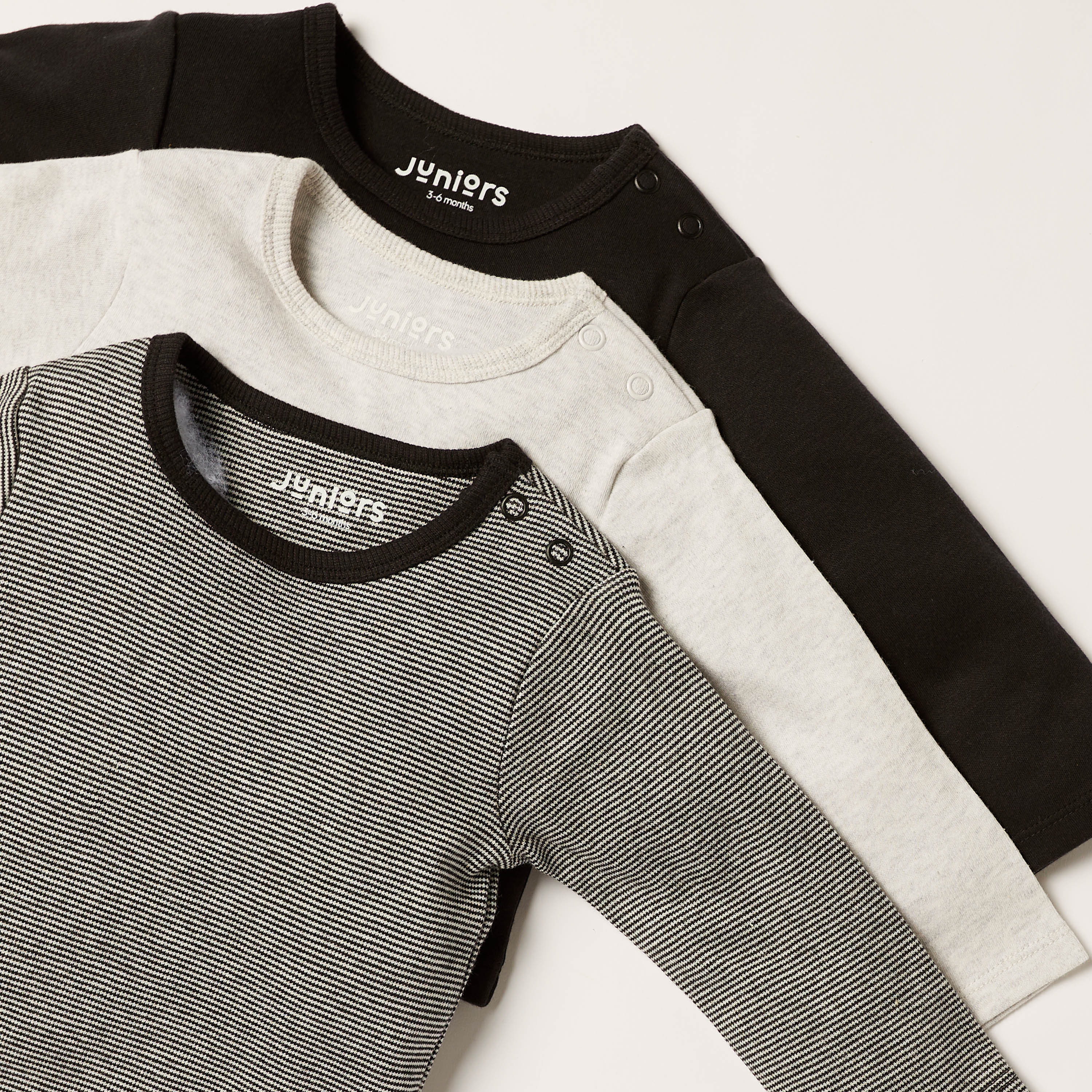 Juniors Round Neck T-shirt with Long Sleeves - Set of 3-baby-boys-clothing-multipacks-image-5